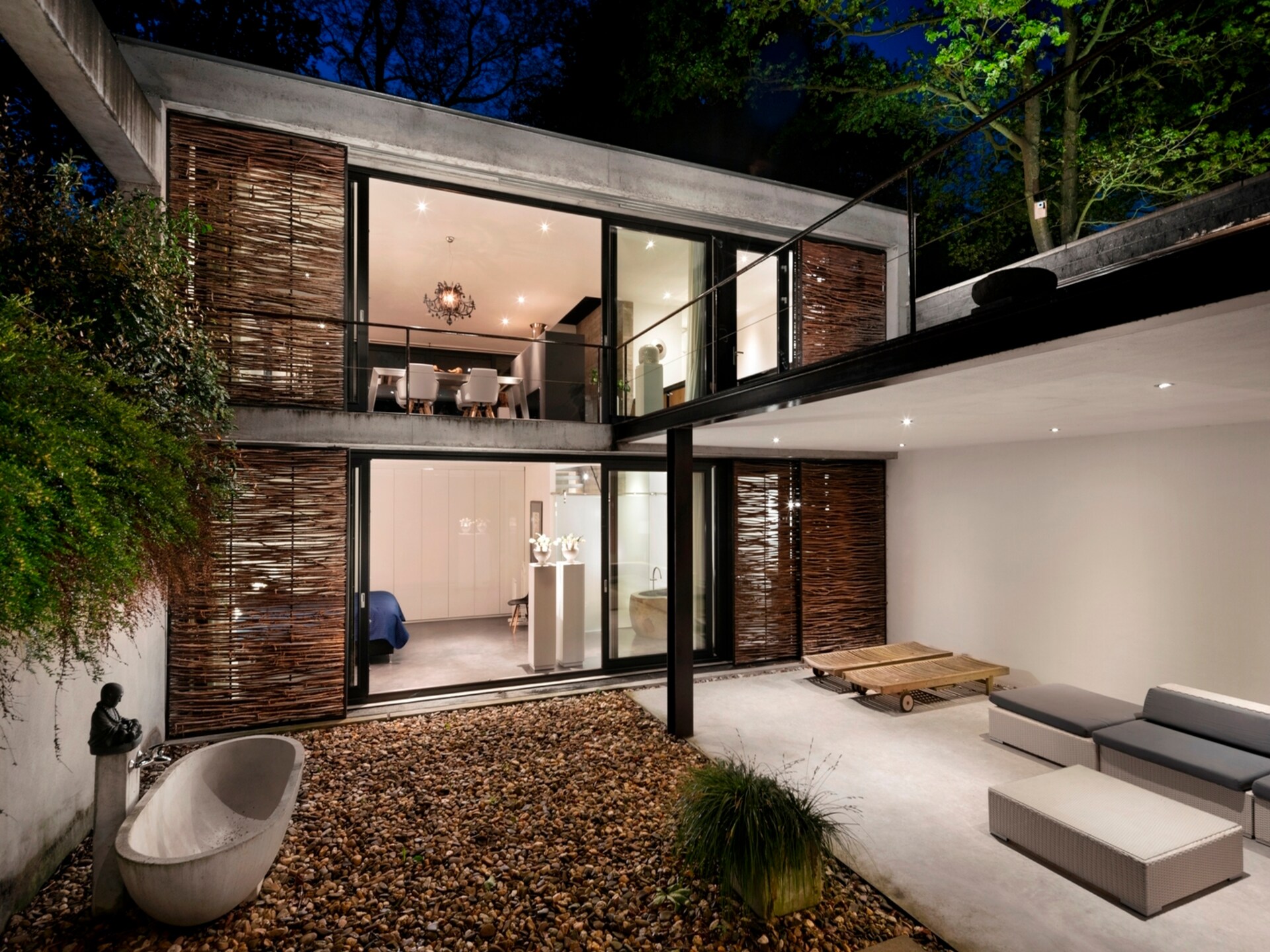 Betonnen Boshuis: wellnessvilla met privé spa op landgoed Bergvliet - foto 11