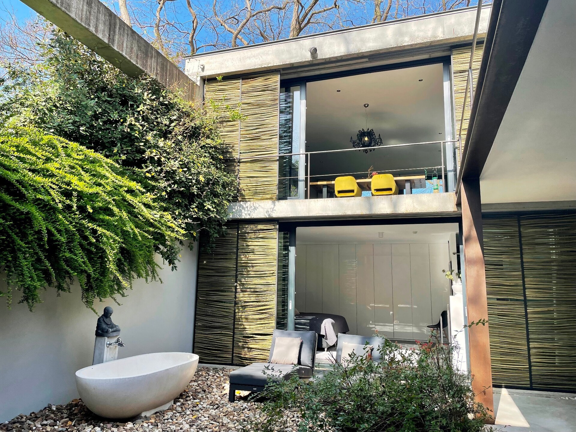 Betonnen Boshuis: wellnessvilla met privé spa op landgoed Bergvliet - foto 26