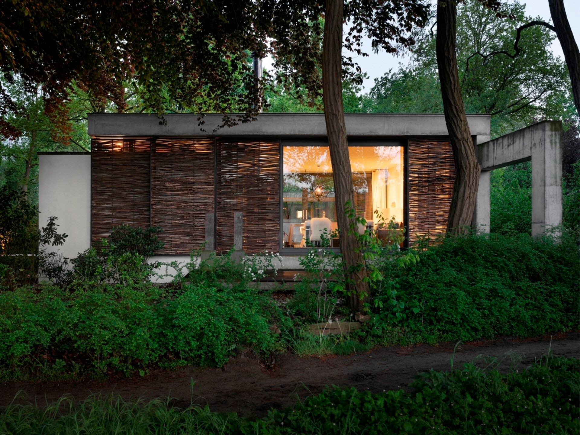 Betonnen Boshuis: wellnessvilla met privé spa op landgoed Bergvliet - foto 10
