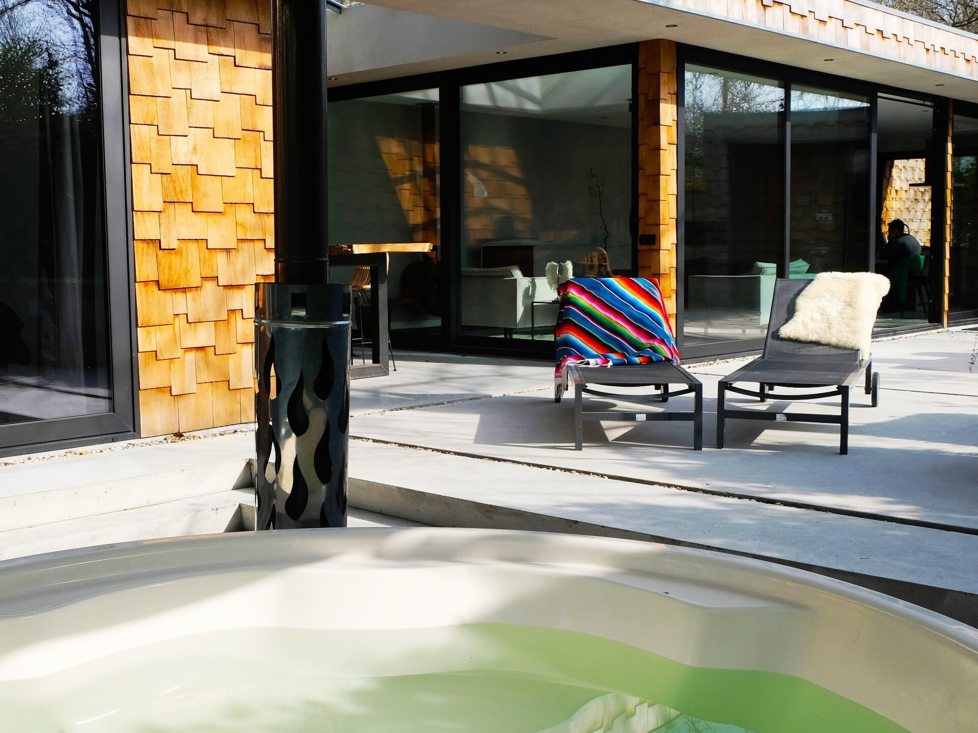 Luxe cederhouten boshuis met houtgestookte hottub op landgoed Bergvliet - foto 29