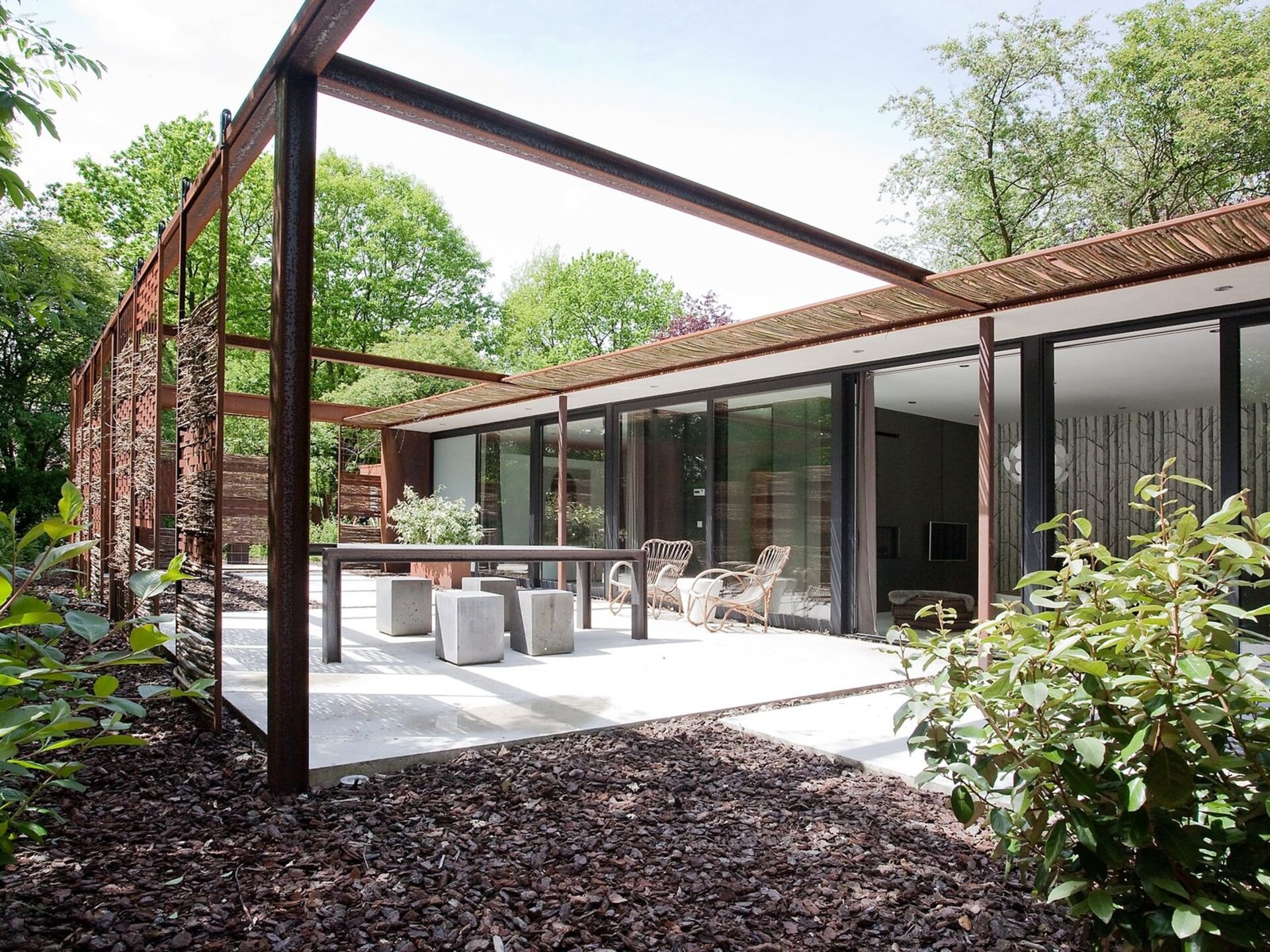 Stalen Boshuis: Designvilla met sauna en hottub op Landgoed Bergvliet - foto 35