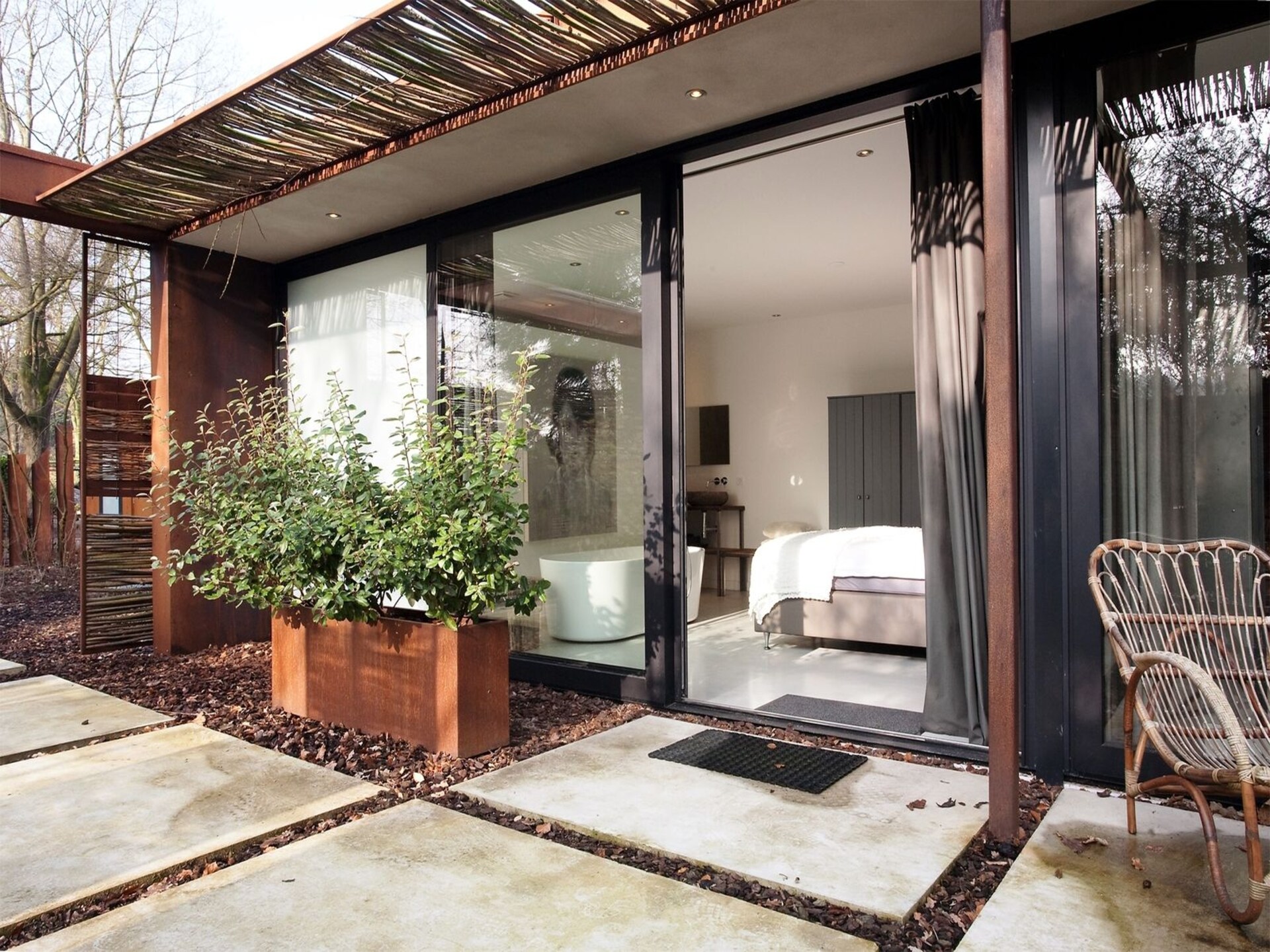 Stalen Boshuis: Designvilla met sauna en hottub op Landgoed Bergvliet - foto 20