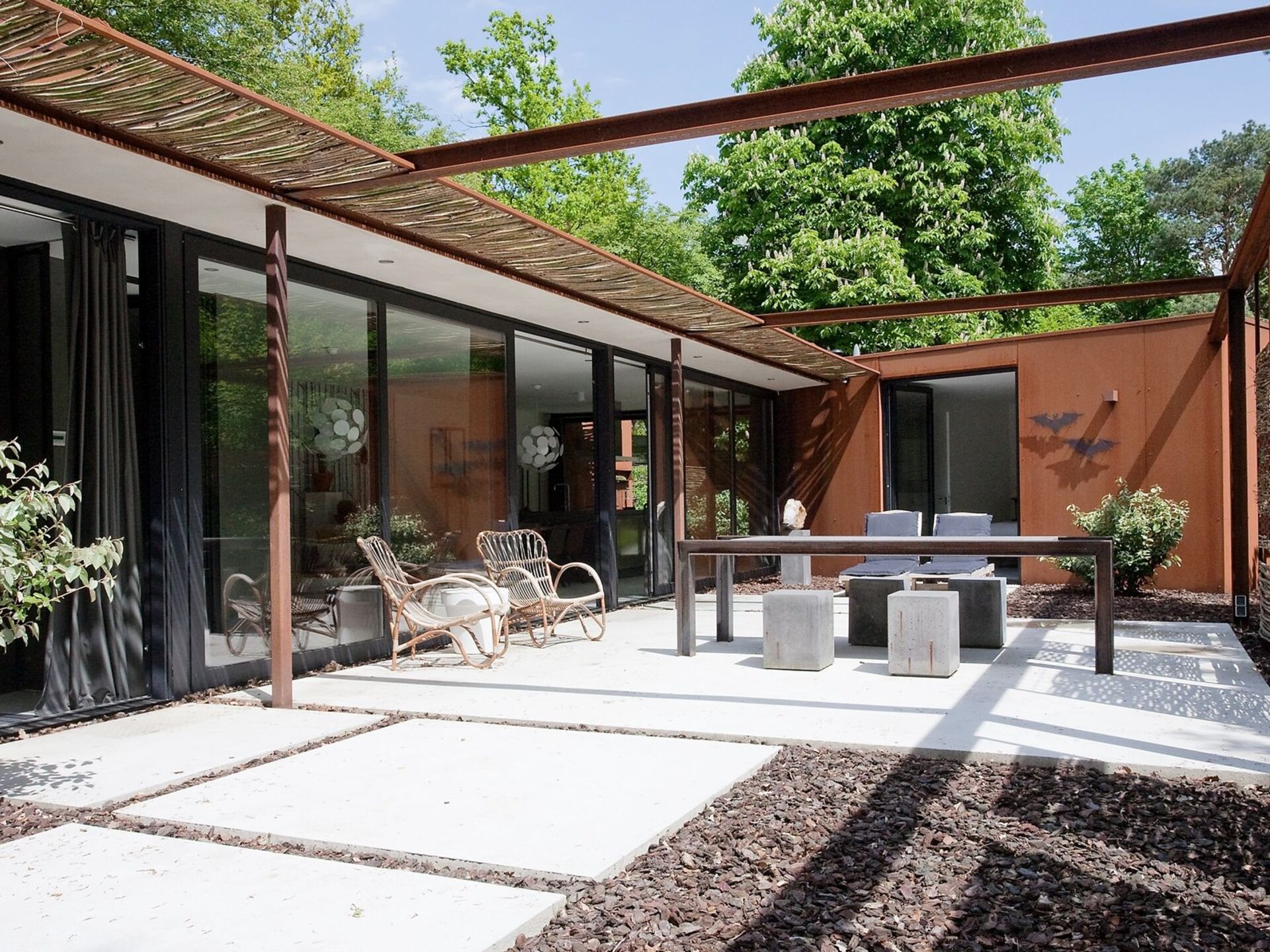 Stalen Boshuis: Designvilla met sauna en hottub op Landgoed Bergvliet - foto 32