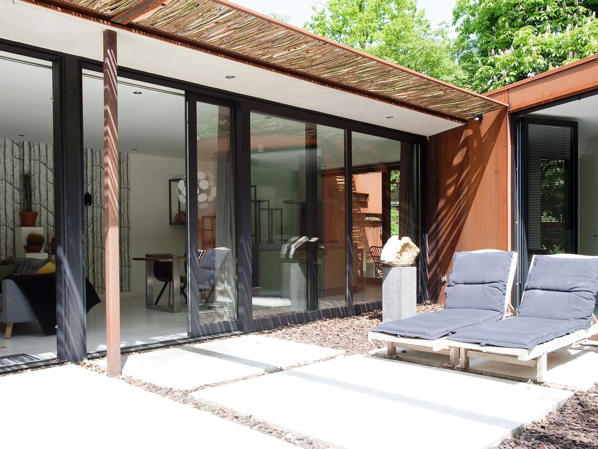 Stalen Boshuis: Designvilla met sauna en hottub op Landgoed Bergvliet - foto 40