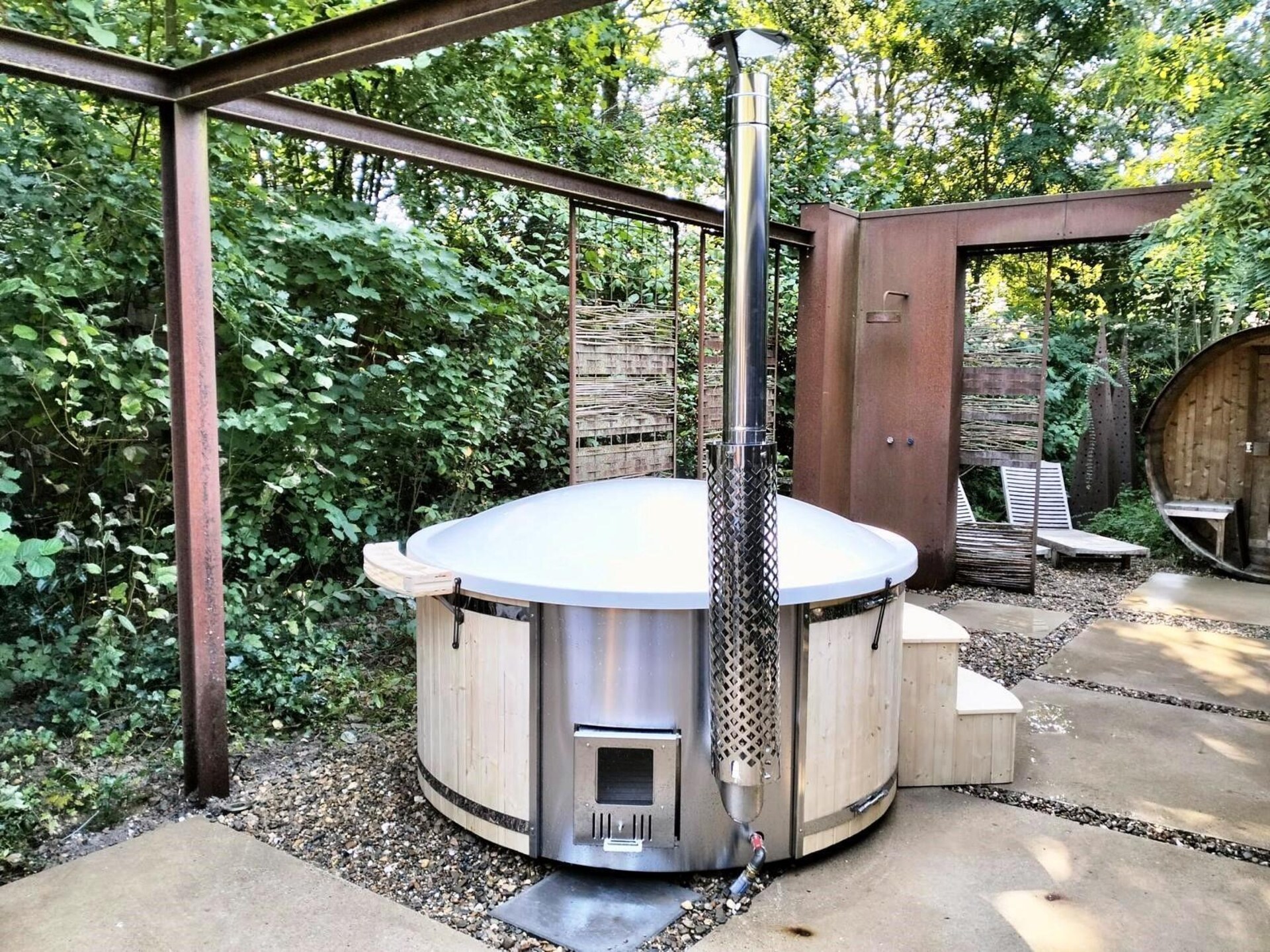 Stalen Boshuis: Designvilla met sauna en hottub op Landgoed Bergvliet - foto 38