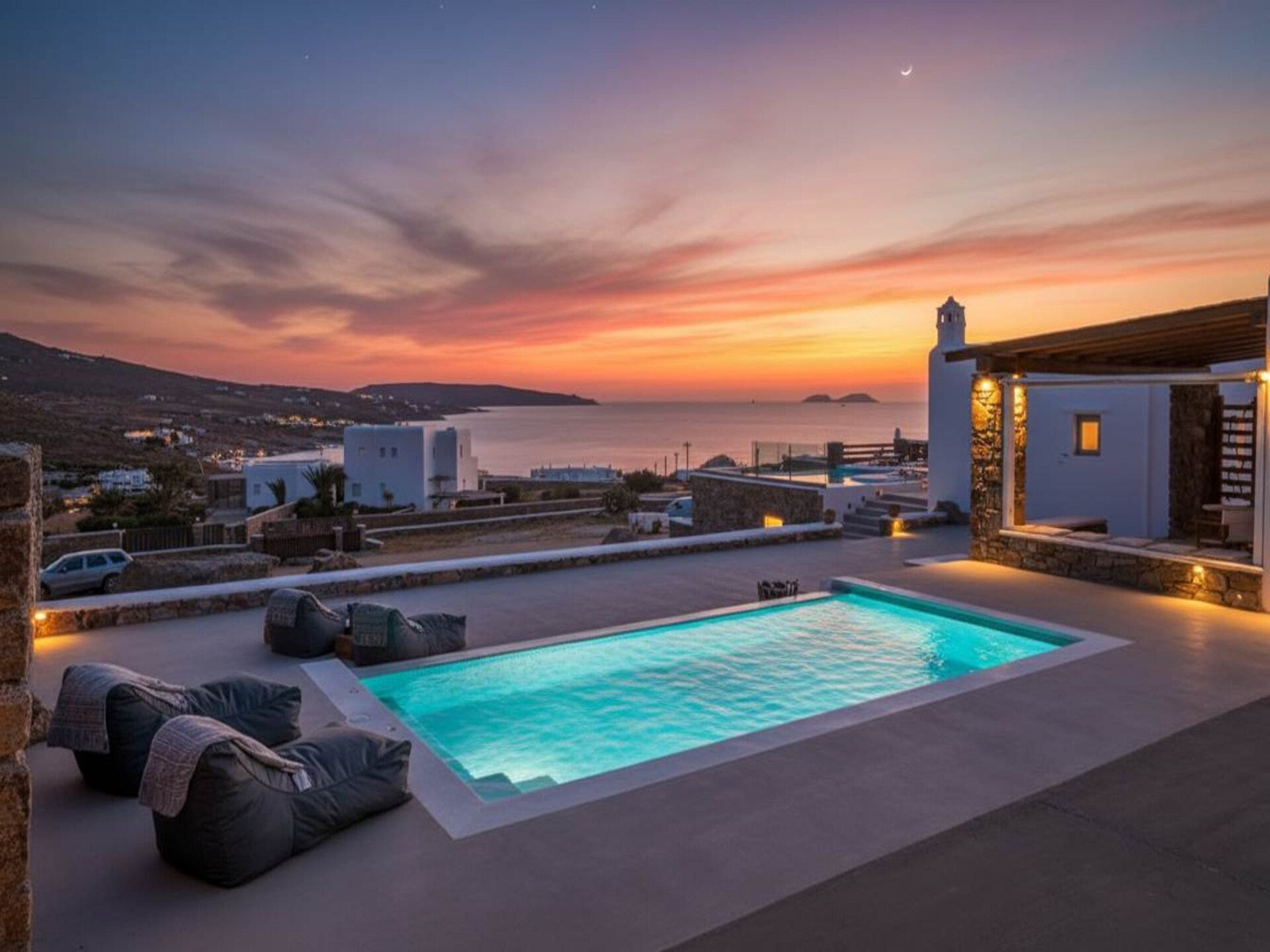 Lichtvilla met privézwembad bij Kalafatis, Mykonos - foto 6