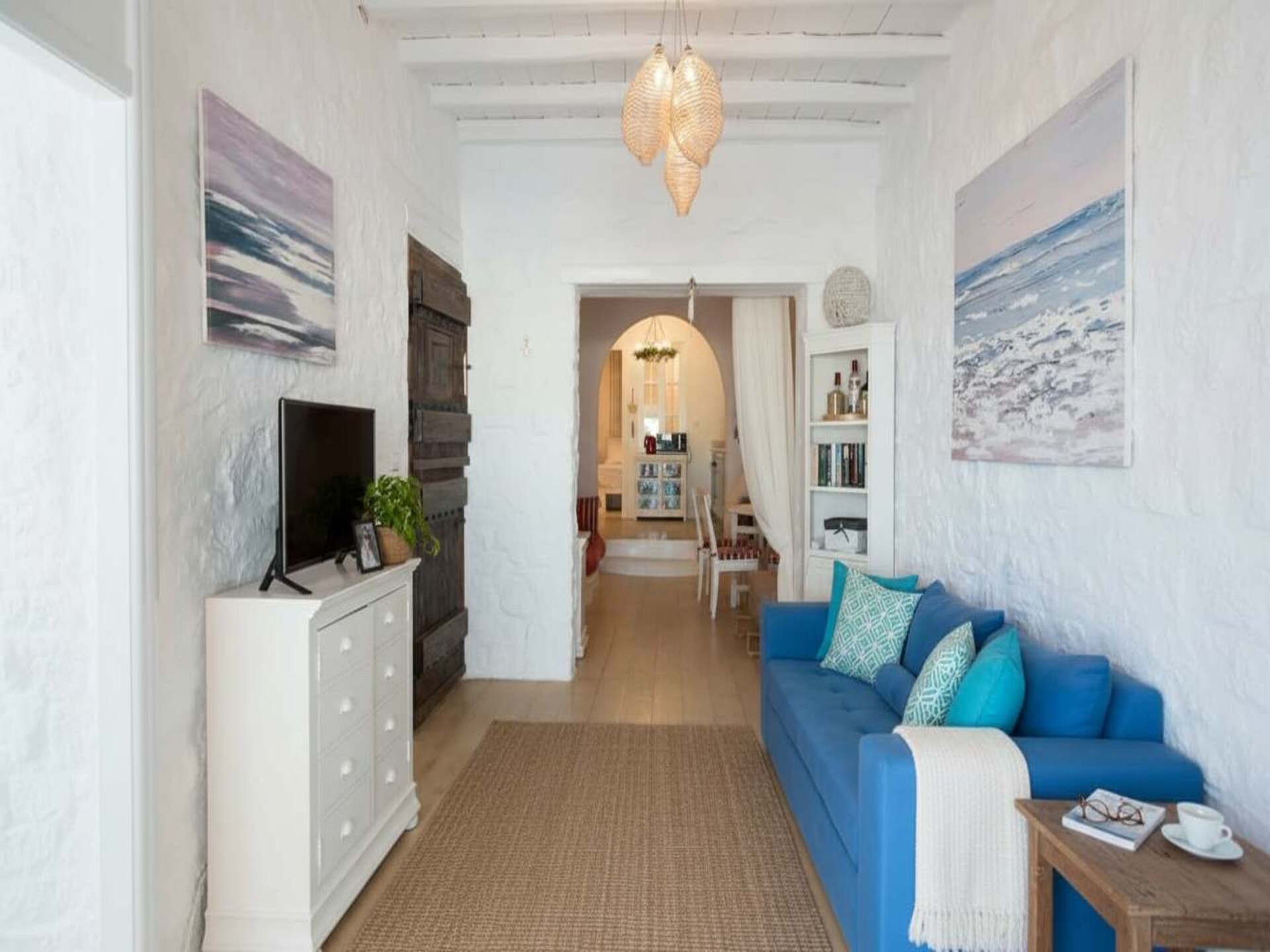 Stijlvol appartement bij Ornos met zwembad en uitzicht op zee - foto 2
