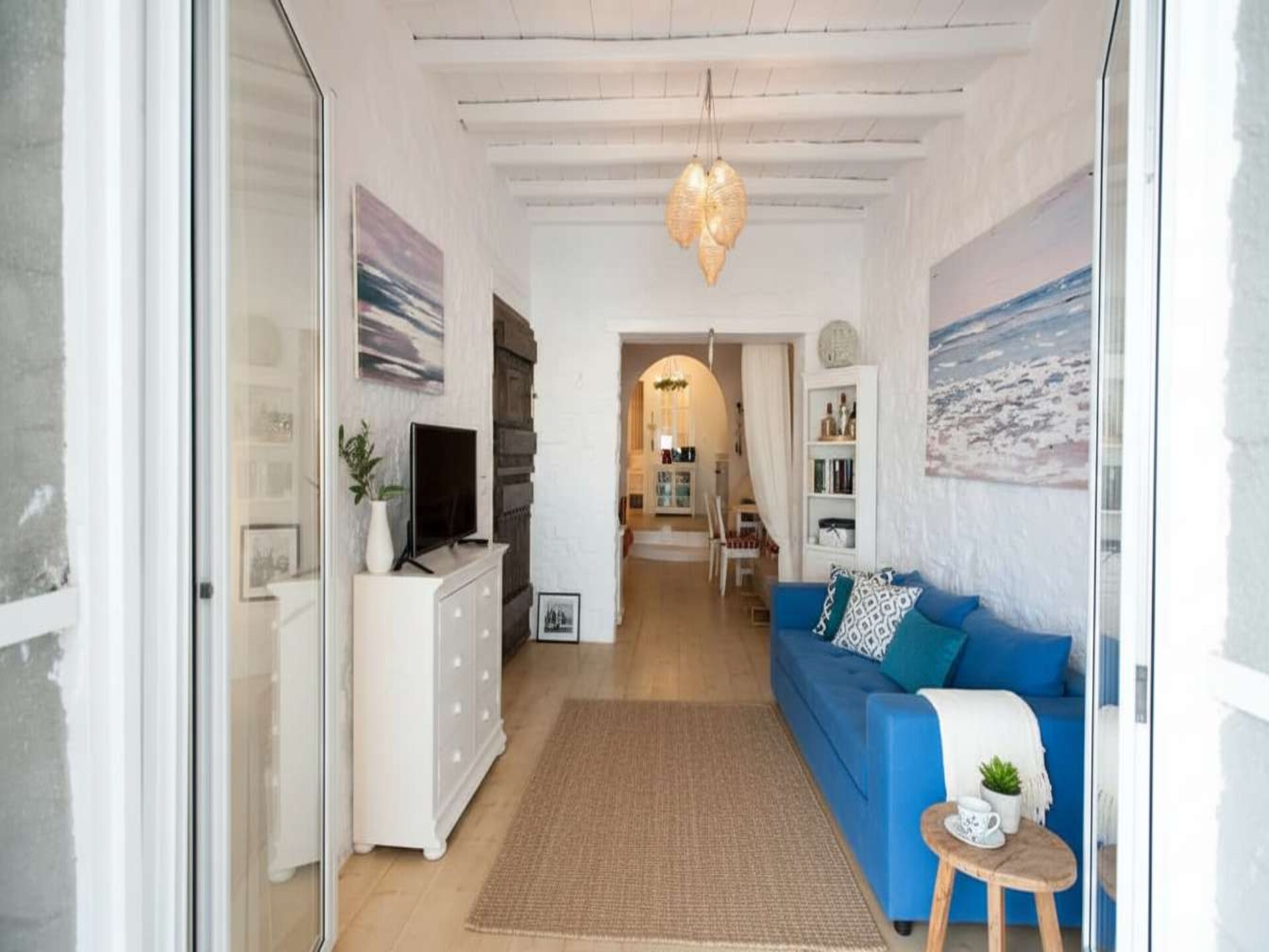 Stijlvol appartement bij Ornos met zwembad en uitzicht op zee - foto 15