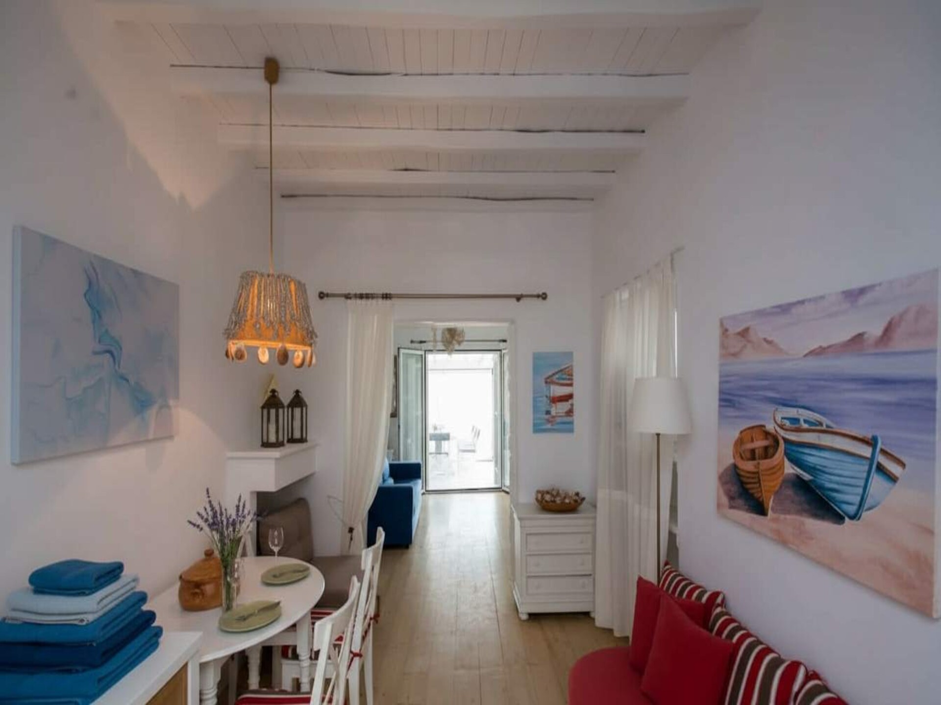 Stijlvol appartement bij Ornos met zwembad en uitzicht op zee - foto 16