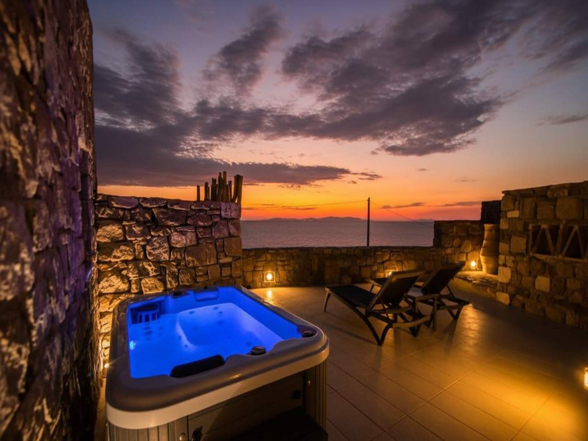 Romantische suite met jacuzzi en zeezicht in Choulakia, Mykonos - foto 19