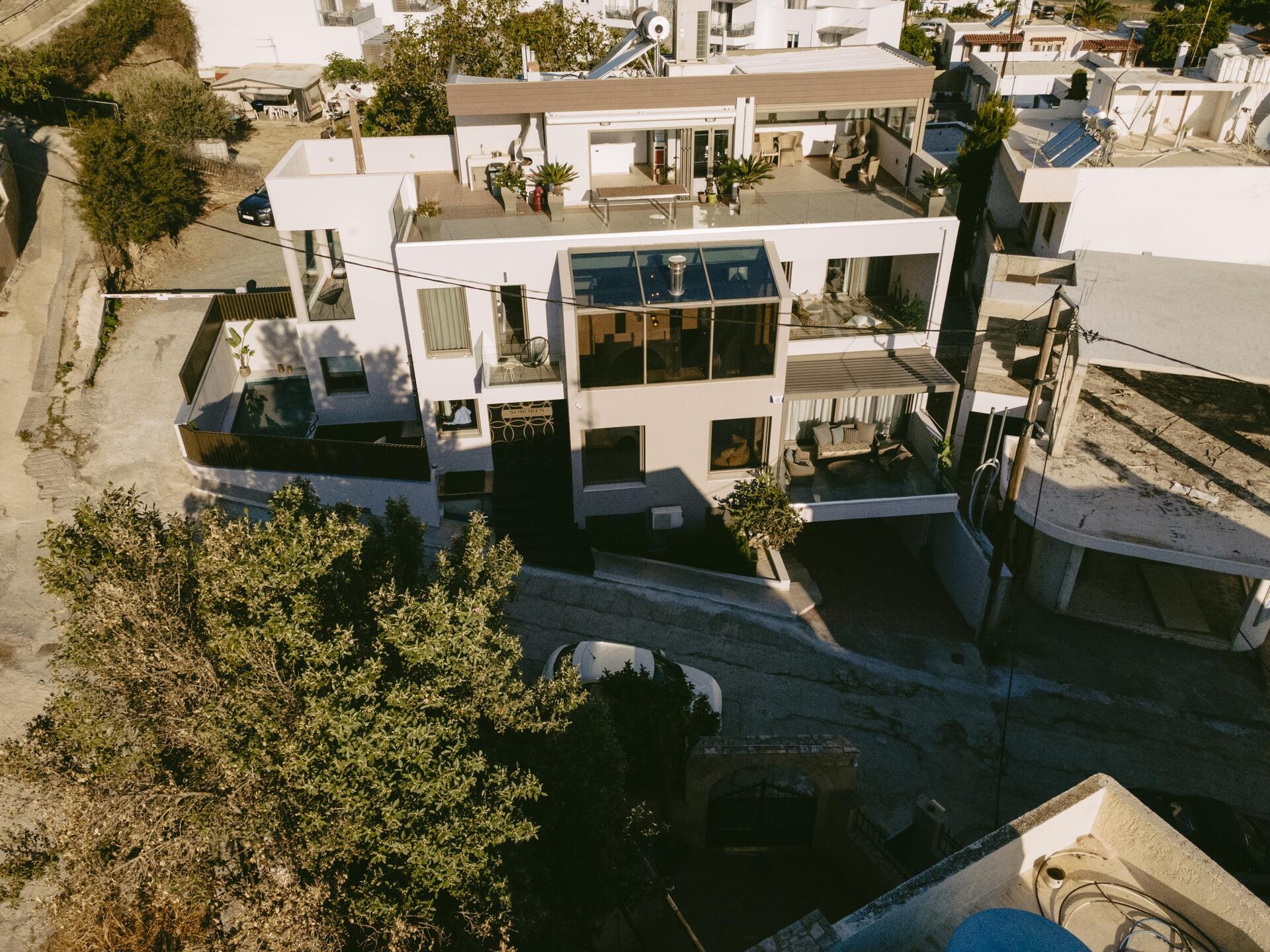 Luxe villa met privézwembad en dakterras op 30 meter van zee in Agia Pelagia - foto 29