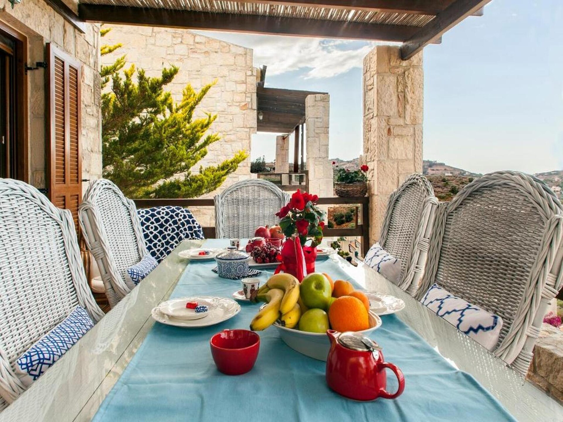 Villa Rafaello: vrijstaand vakantiehuis met gedeeld zwembad en zeezicht in Agia Pelagia - foto 19