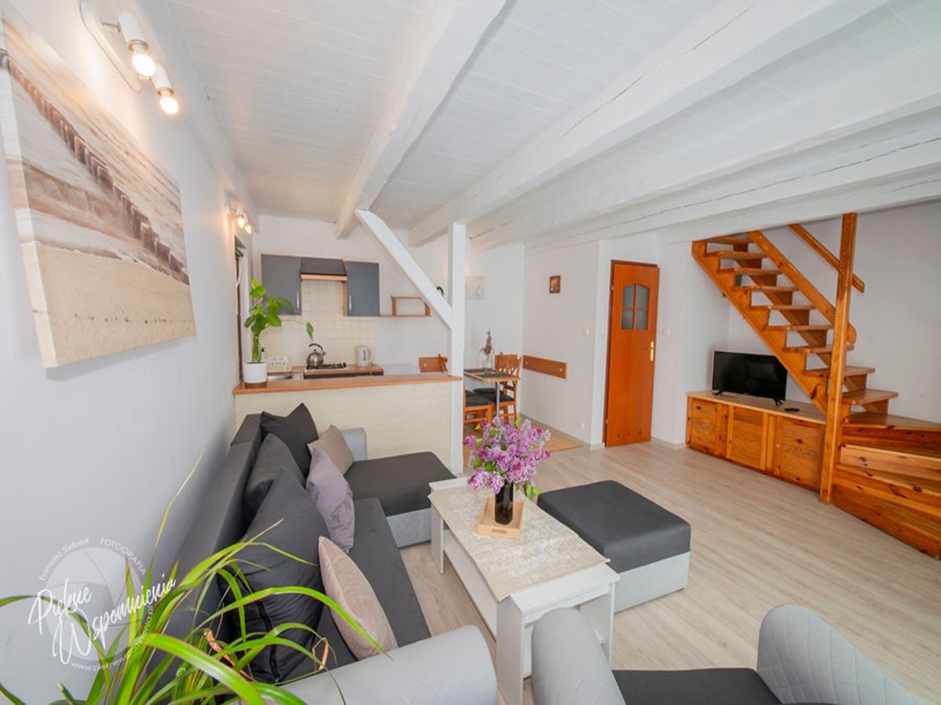Comfortabel vakantiehuis voor 4 in dennenbos, 280m van zee in Leba - foto 4