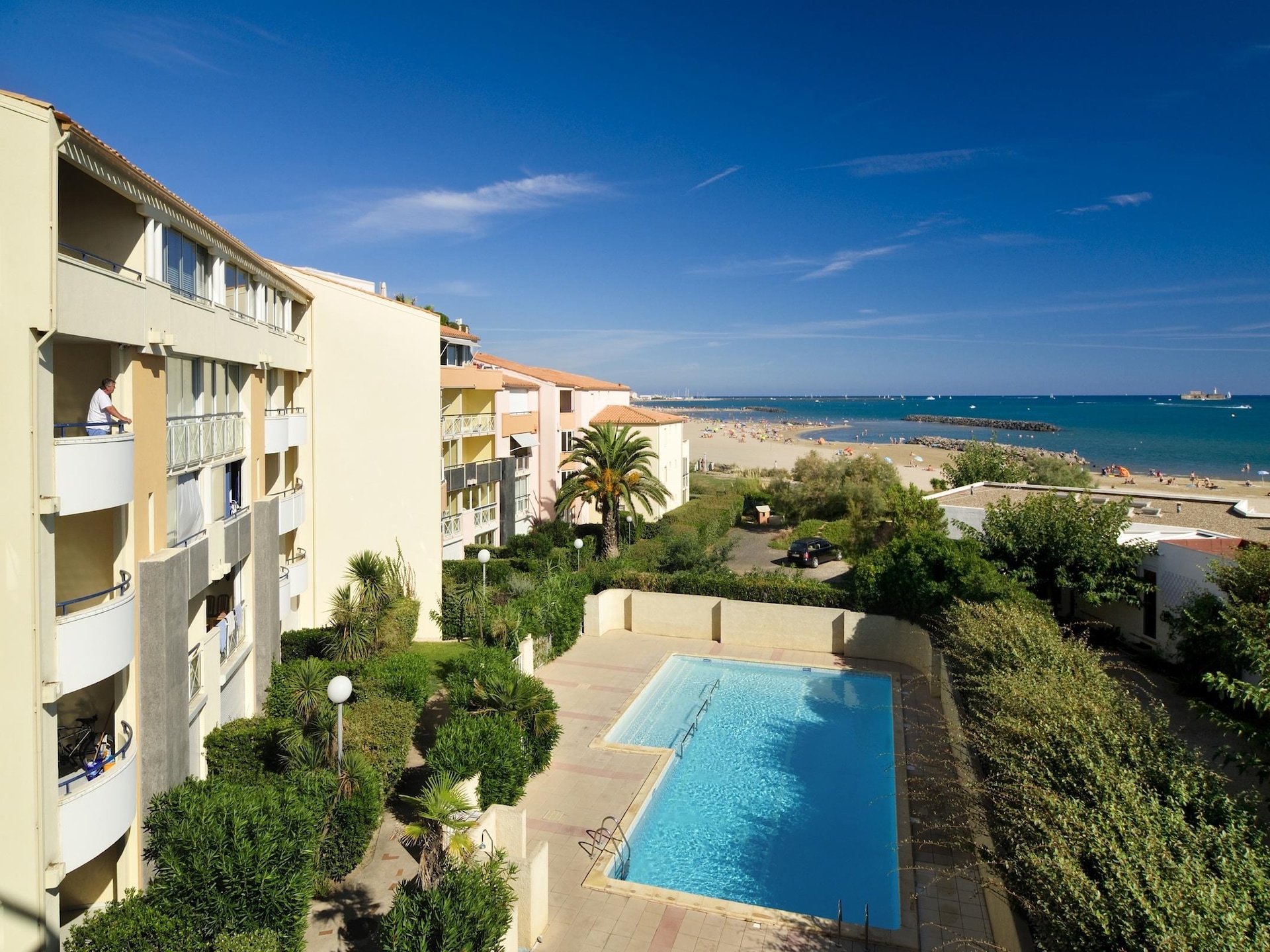 Aan het strand: Ruim appartement Les Terrasses de Savanna in Cap d'Agde - foto 8