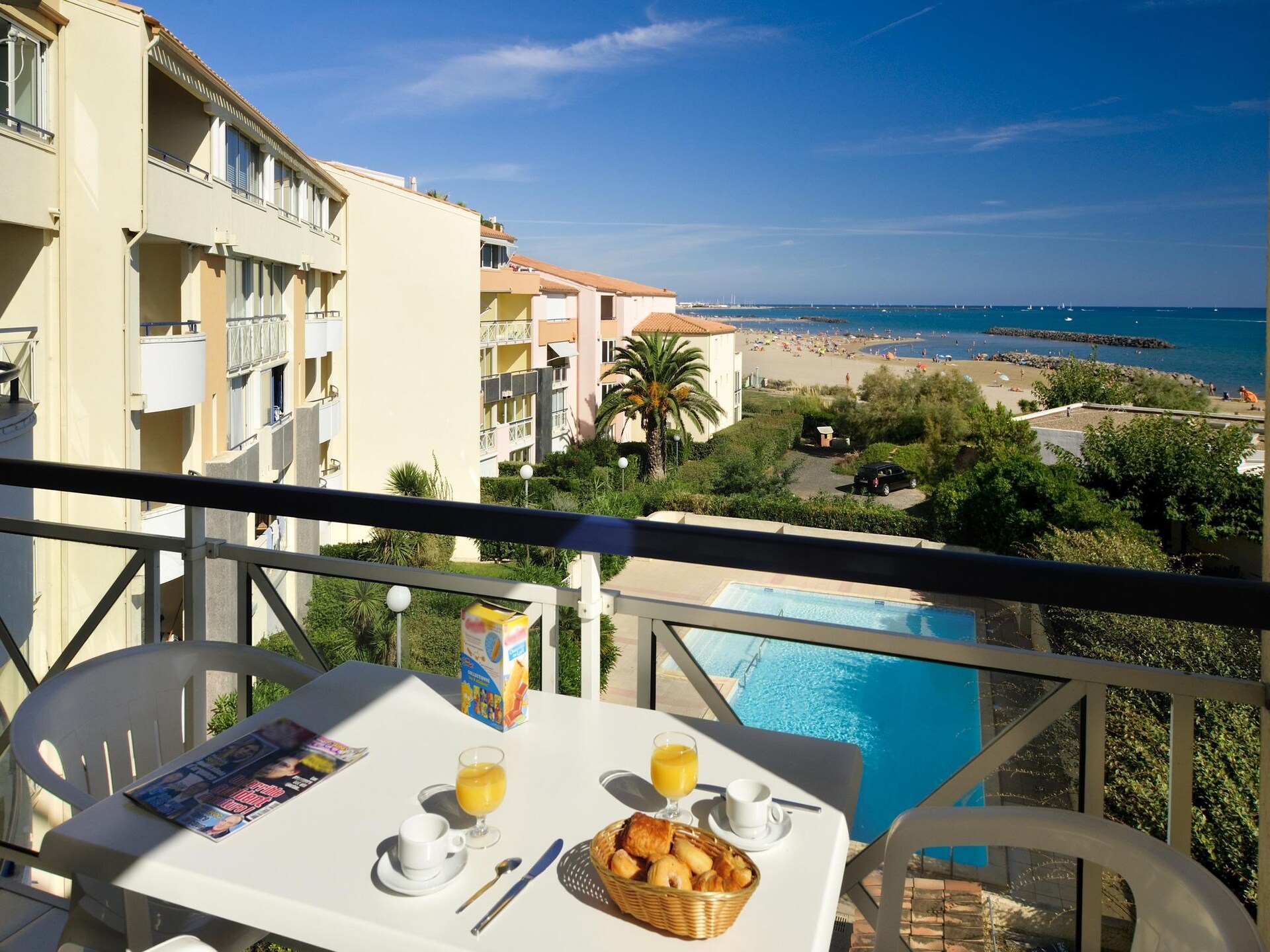 Aan het strand: Ruim appartement Les Terrasses de Savanna in Cap d'Agde - foto 15