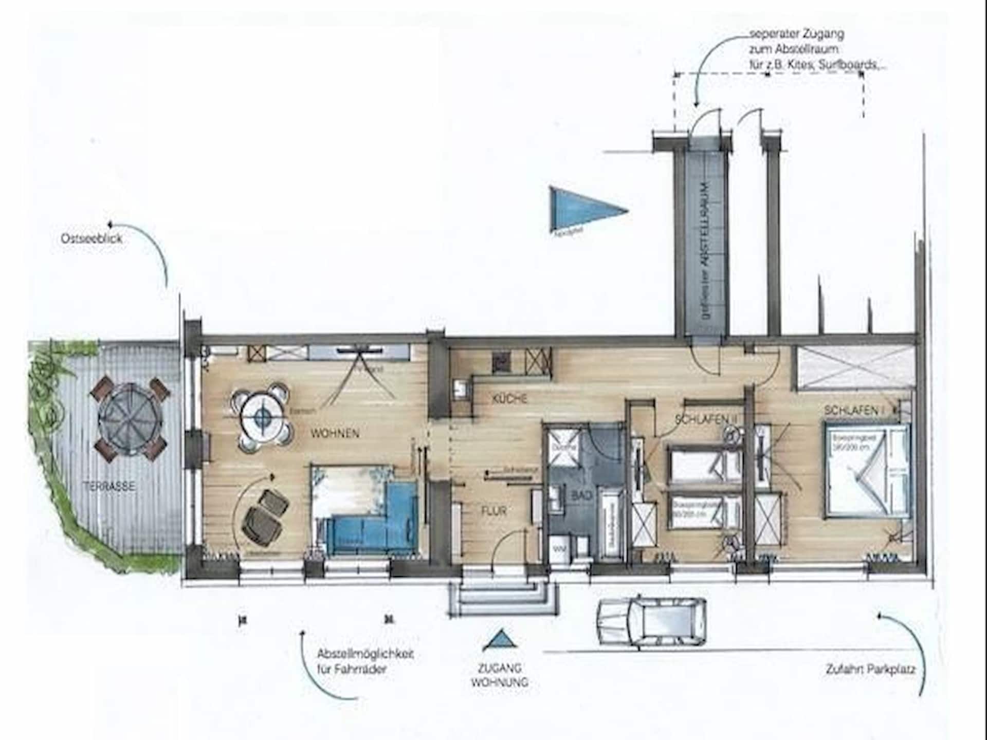 4-persoons appartement aan zee in Orth - foto 17