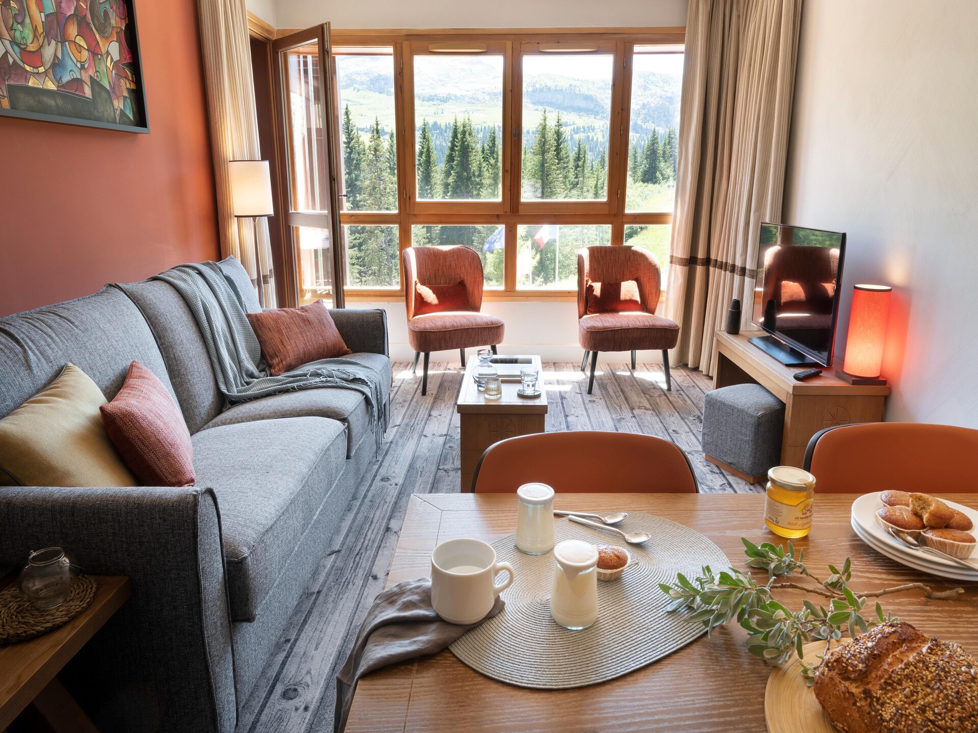 Appartement 6 personen met balkon en uitzicht op de bergen in Flaine - foto 7