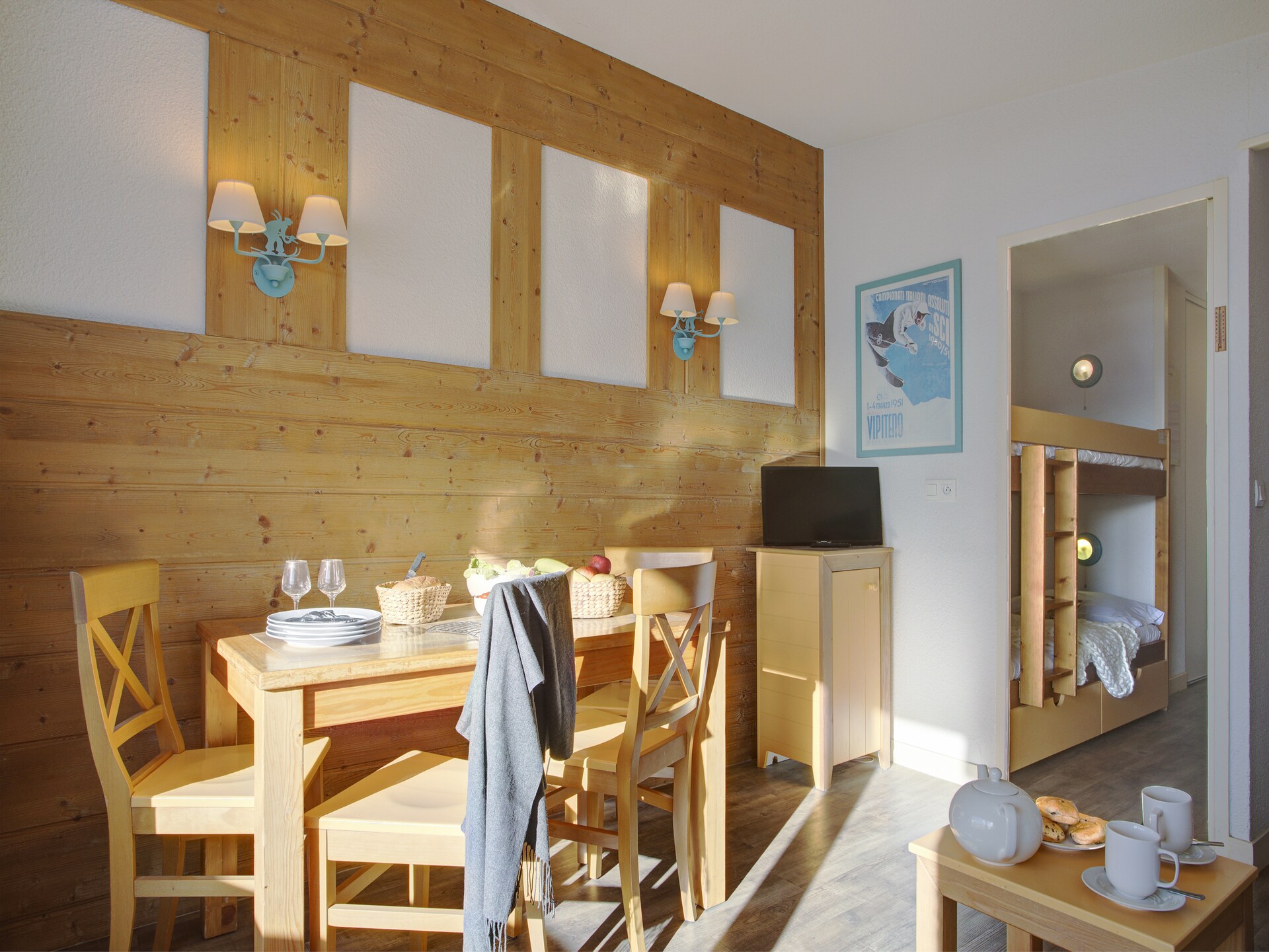 Studio voor 4 personen met slaapnis in het hart van Font-Romeu - foto 3