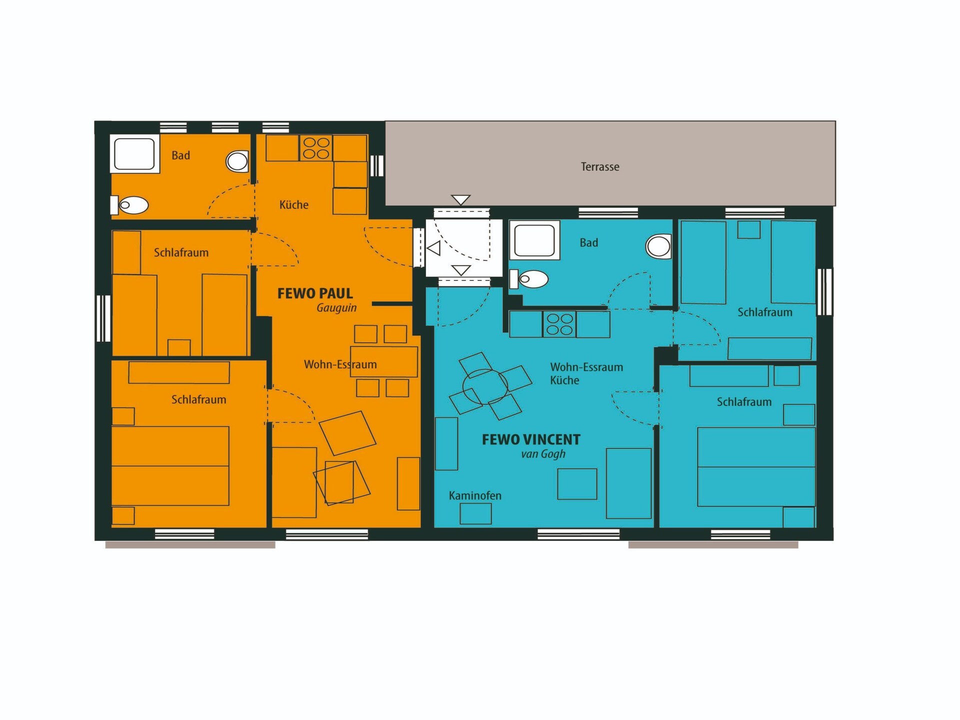 Ruim familie-appartement op Poel, 150 meter van het strand - foto 44