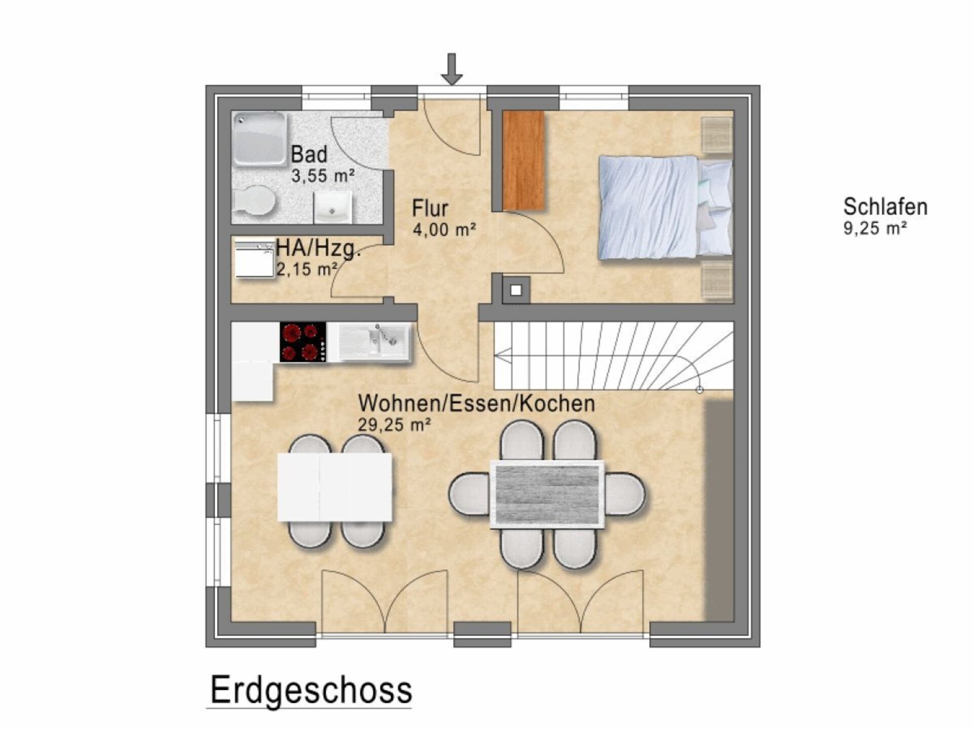 Huis Müritzblick in Röbel: 6-persoons vakantiehuis met 2 badkamers bij de Müritz - foto 22