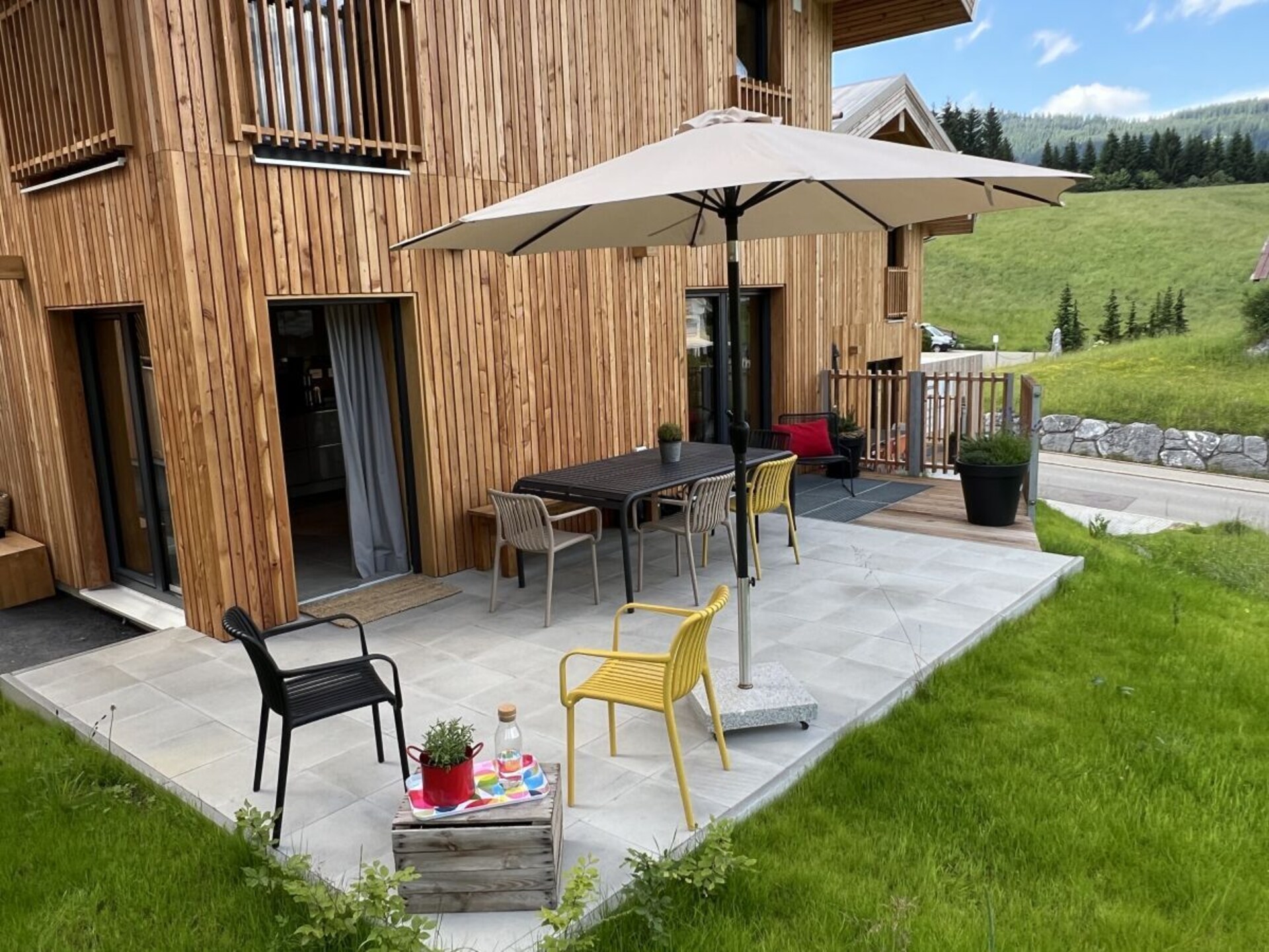 Villa Heuberg in Hirschegg: 100 meter van de piste met sauna - foto 5