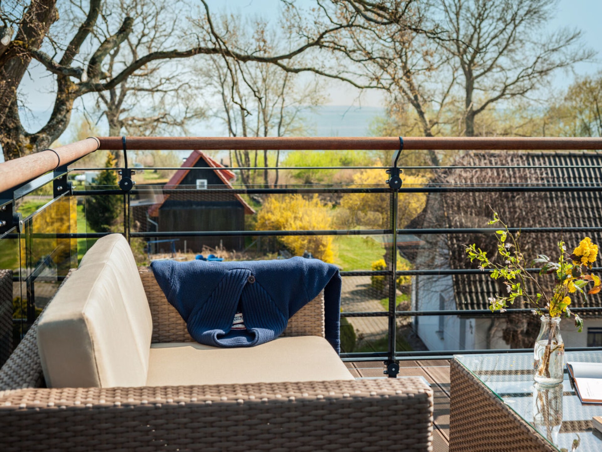 Exclusief vakantiehuis met sauna en panoramisch dakterras aan de Breeger Bodden - foto 17