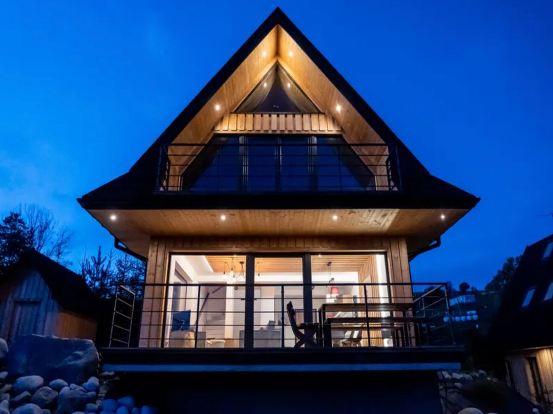 Villa 2 Rzepiska: 8-persoons huis met bergzicht, tuin & open haard - foto 37