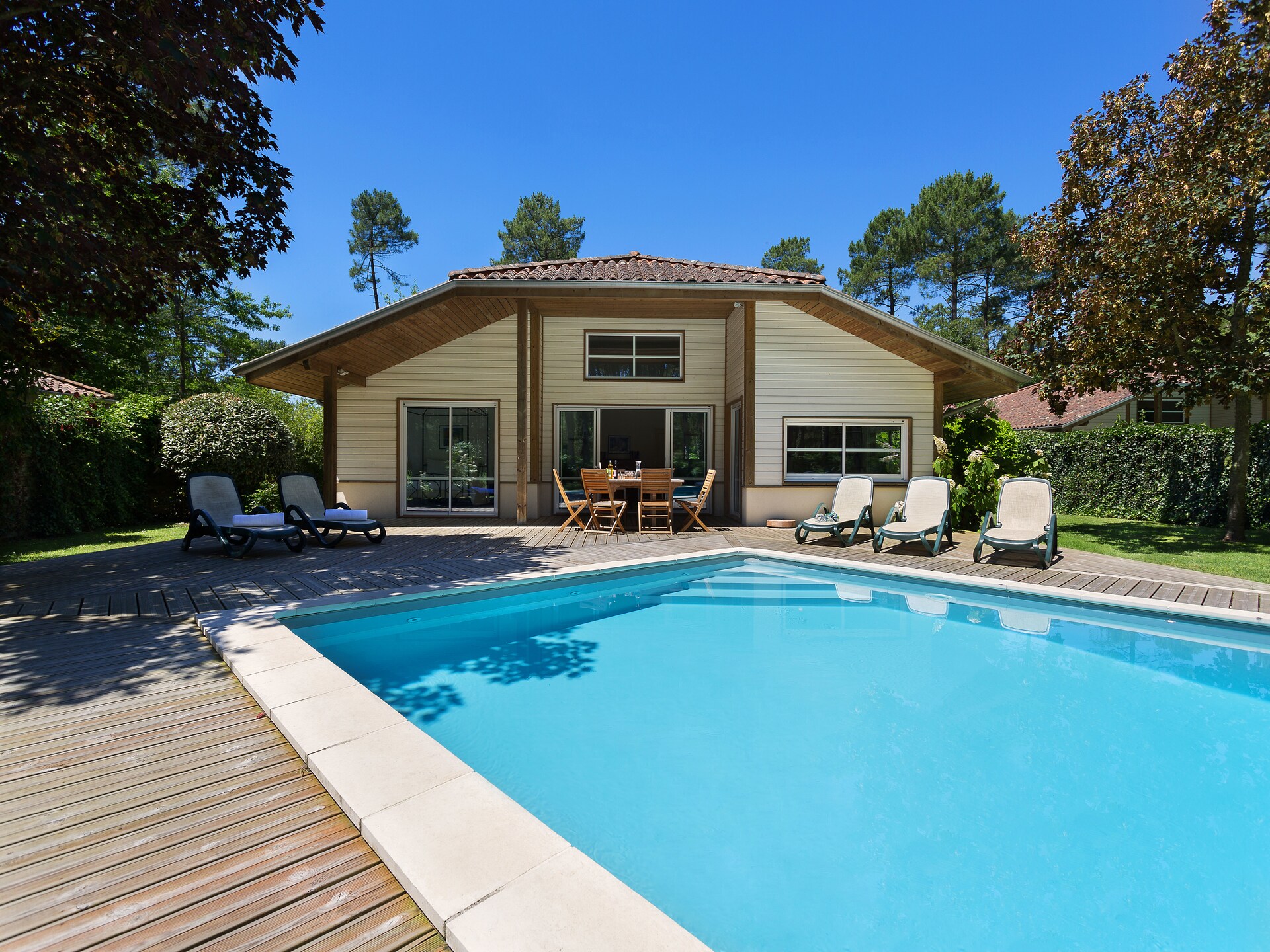 Villa met privézwembad op golfresort Moliets, 1,2 km van strand - foto 7
