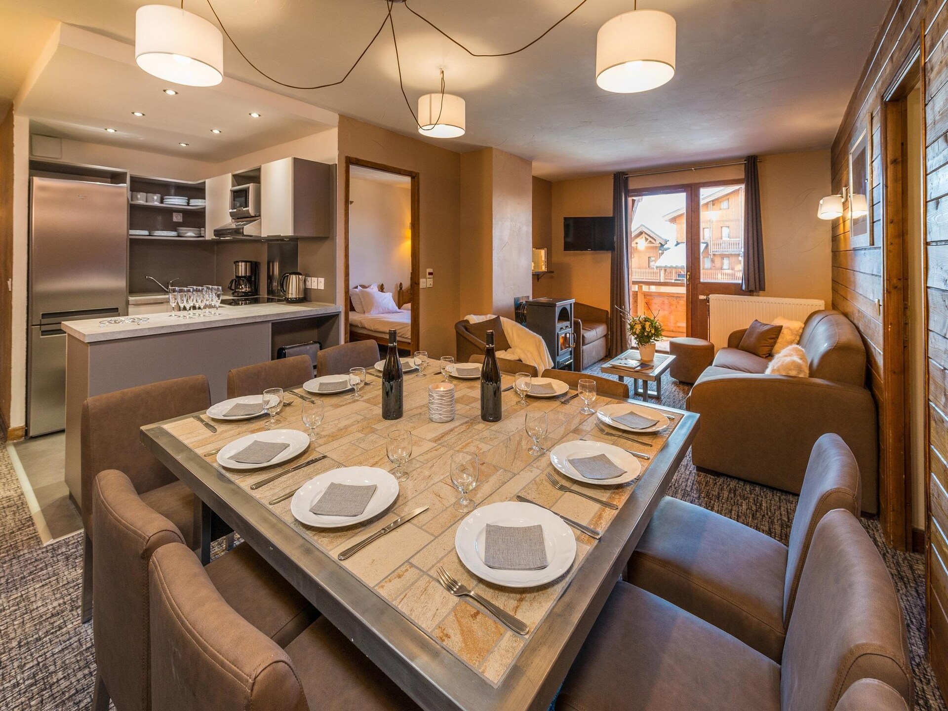 Ruim chalet-appartement in Val Thorens, direct aan de piste, 10 personen - foto 11