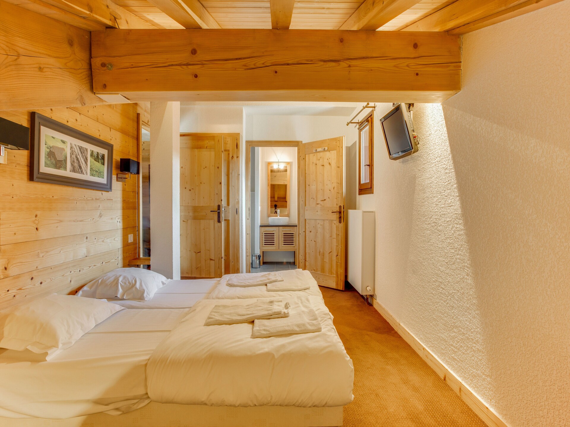 Authentiek appartement voor 6 in Vallorcine met zwembad en bergzicht - foto 12