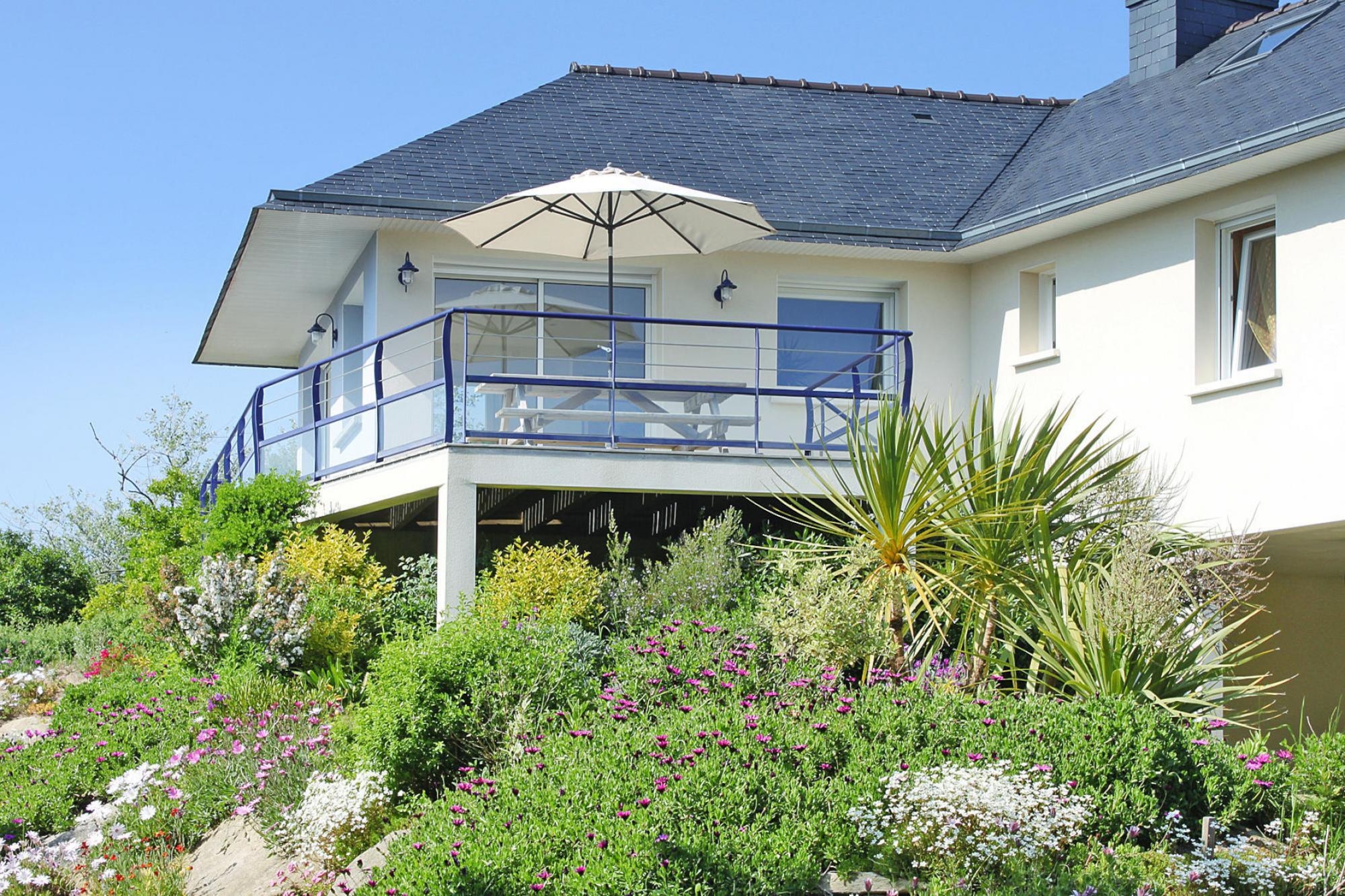   Panorama Meerblick Ferienhaus mit Dachterrasse Gui
