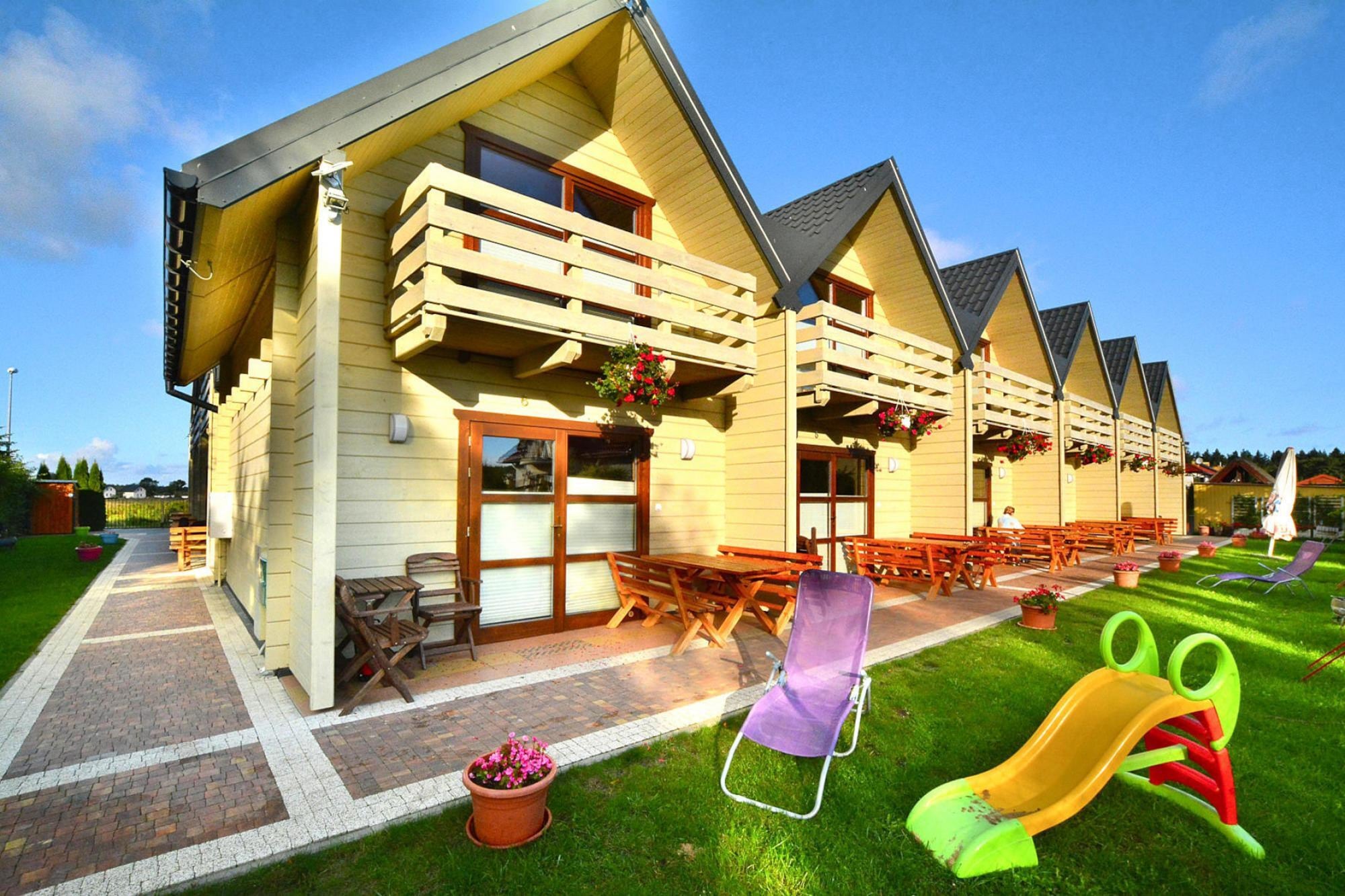 Comfortabele, houten vakantiehuizen