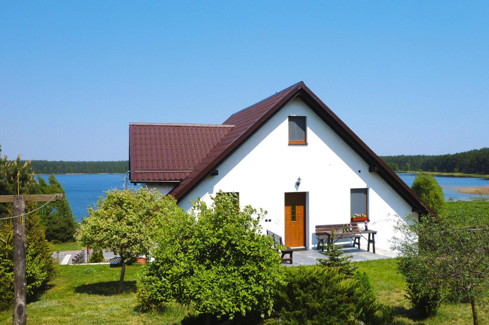 Ferienwohnung mit Kamin und Seeblick