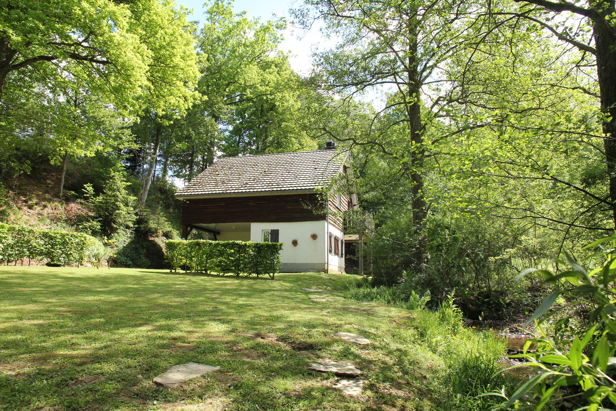 Vrijstaand, knus vakantiehuisje met sauna in een bosrijke omgeving