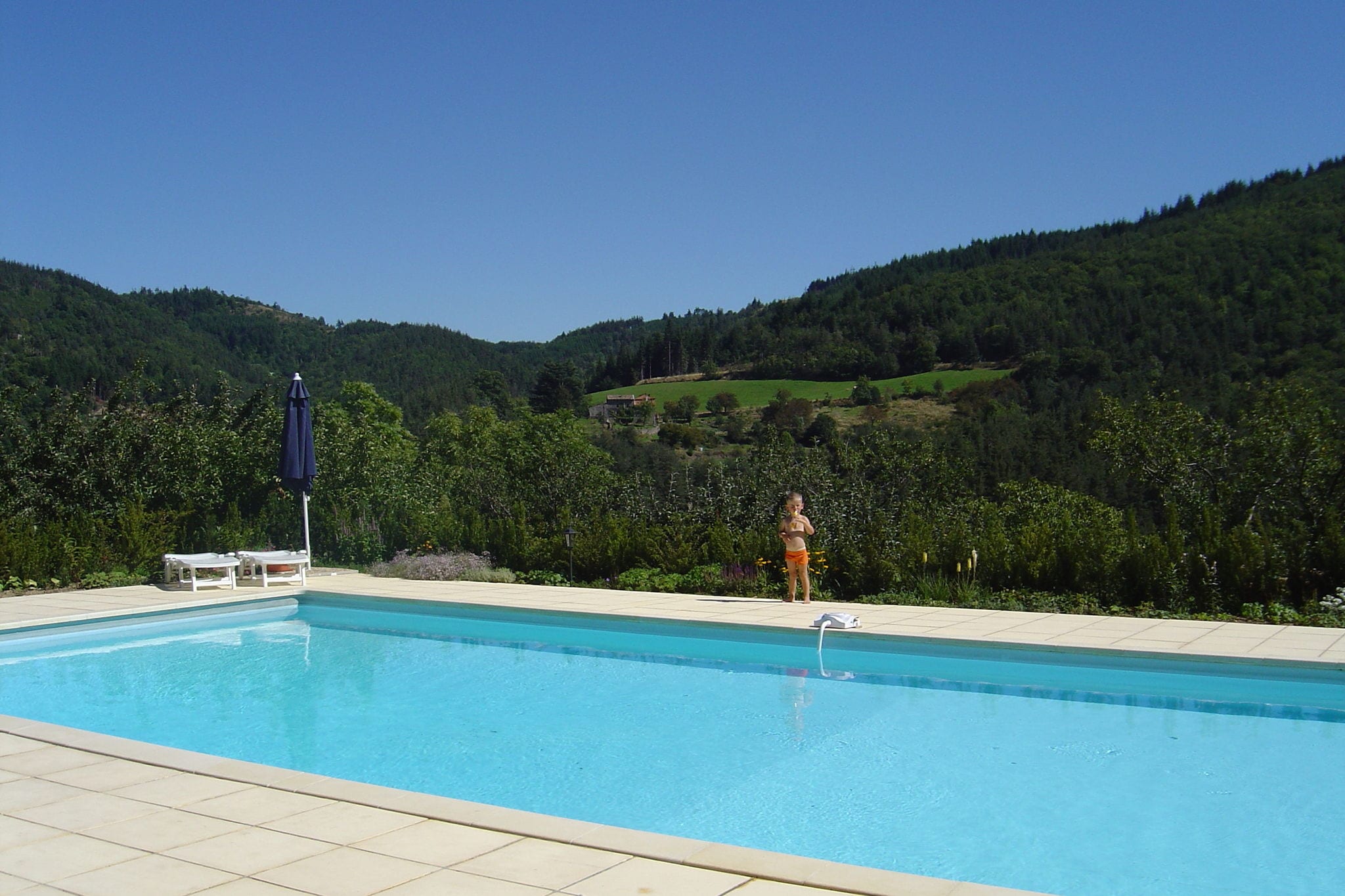 Former coach house in a castle with park garden, large swimming pool in Ardeche