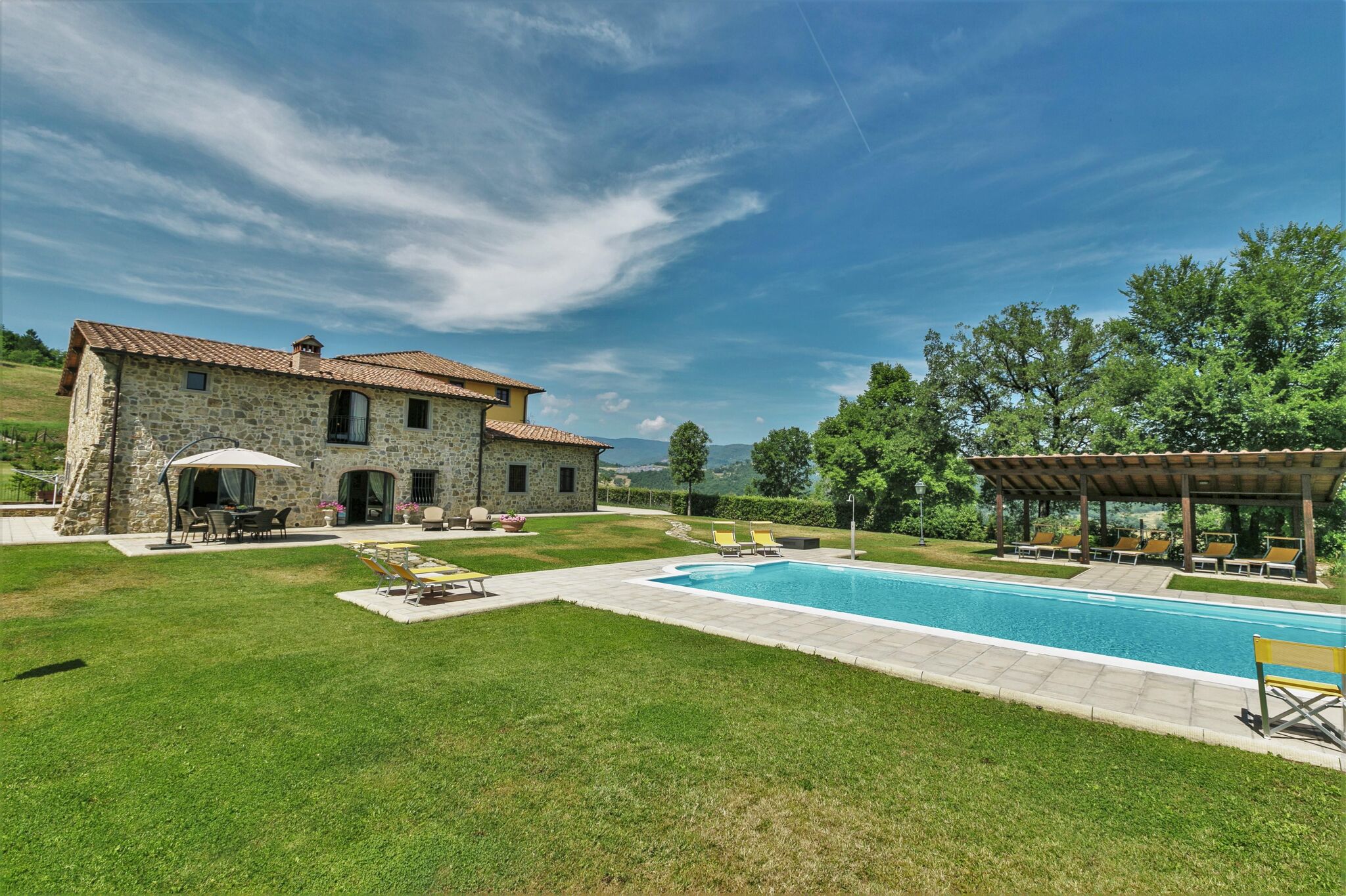 Luxury villa with pool and beautiful garden on an estate
