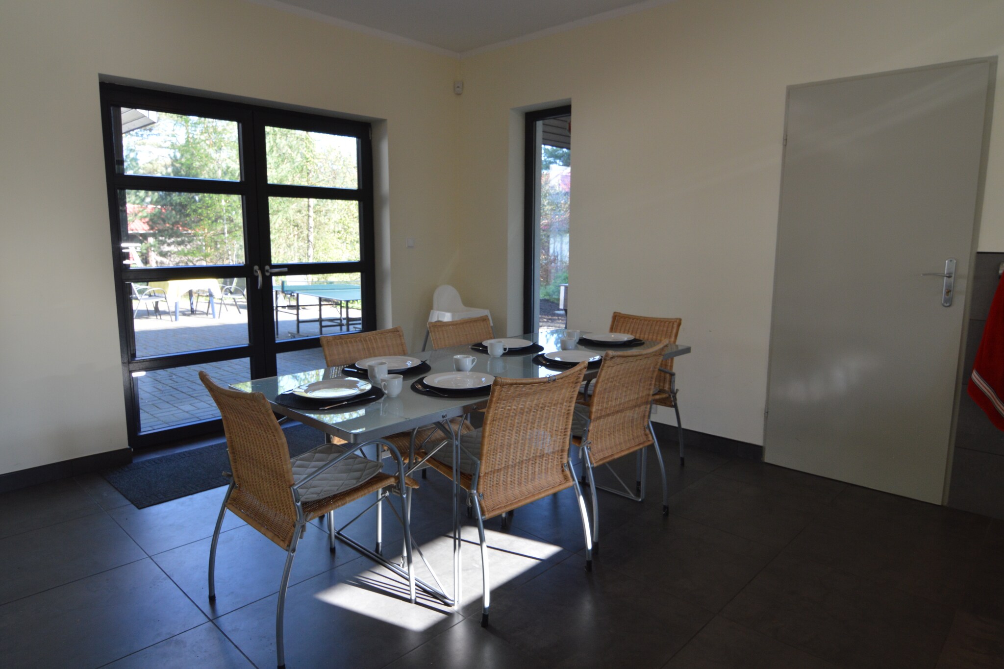 Lakefront Luxury Meets Modern Comfort
Welcome to your serene escape in Borne Sulinowoâ€”a stunning villa nestled directly on a peaceful lake and surrounded by lush natural beauty. With sleek, contemporary furnishings and panoramic views, this spacious villa offers an inviting atmosphere for families or groups seeking both relaxation and adventure. After a day of exploring, unwind in your private sauna, fire up the barbecue, or sip wine on one of several sun-drenched terraces while taking in the calming lake views.

Unbeatable Location in Nature and History
Set in a historically rich village with deep World War II roots, the villa offers more than just comfortâ€”itâ€™s a gateway to adventure. Borne Sulinowo is surrounded by scenic forests and lakes, with endless opportunities for hiking, biking, canoeing, quad biking, and even hang gliding. The vibrant town center is just minutes away, offering restaurants, cafÃ©s, and local shops, while Szczecinek is only 20 km away for day trips and cultural excursions.

Modern Amenities for a Carefree Stay
Inside, the villa is equipped with everything you need for a carefree stay, including a full kitchen, fireplace, billiards, table tennis, and even bicycles to explore the area. With no pets allowed, this villa remains an ideal retreat for guests with allergies or those simply seeking a tranquil, pet-free environment. Whether you're soaking in the tub, relaxing in the garden, or enjoying a quiet evening indoors, every corner is crafted for comfort and style.

A utilities & service fee of EUR 85,00 will be required closer to your checkin date. You will receive a separate communication with the payment link. The utilities & service fee ensures a smooth stay and covers any additional services such as cleaning, service charges, consumption, damages or any additional charges incurred during the stay.