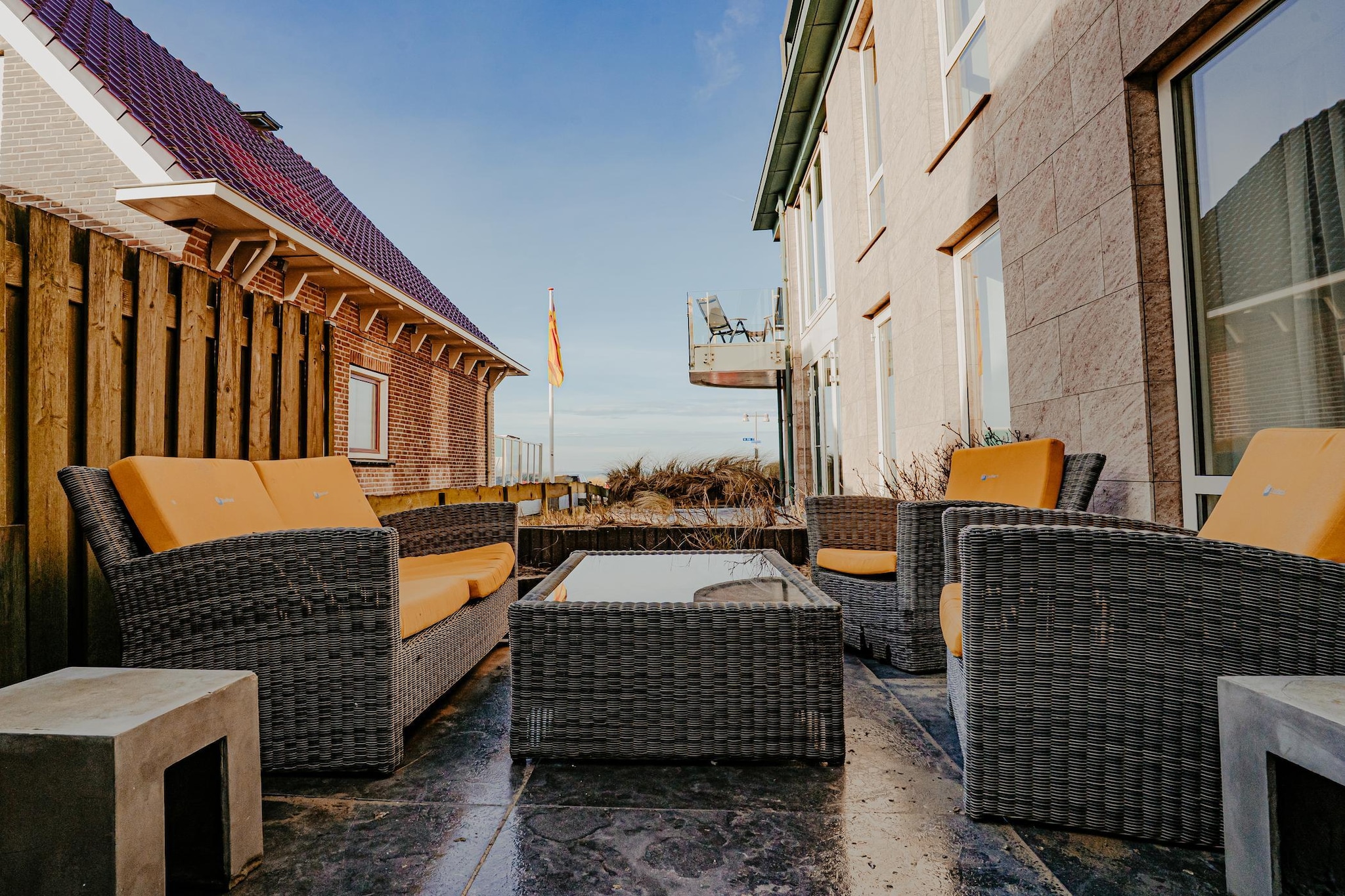 De ZeeParel Sea Fish-Terrasse / balcon