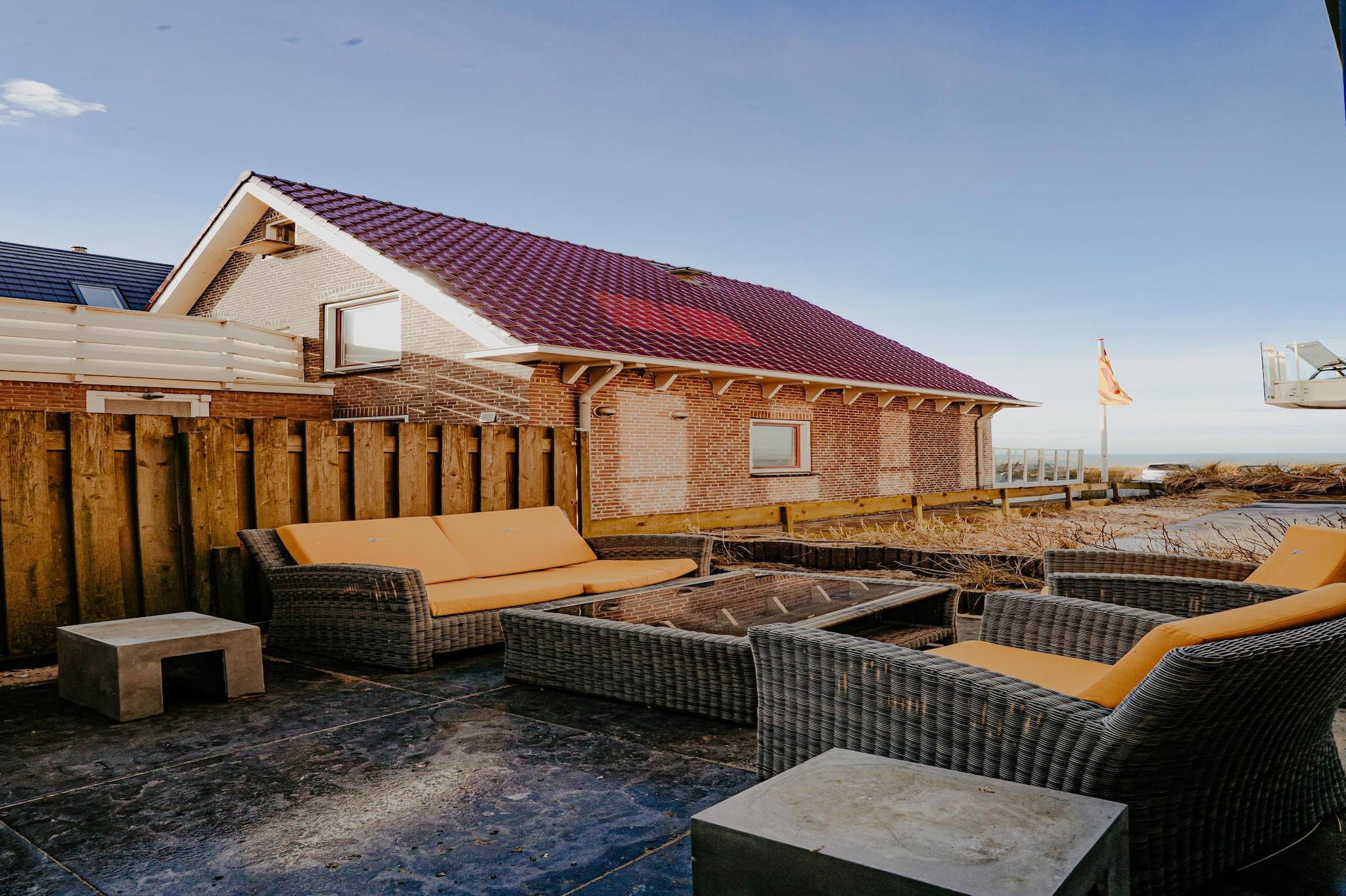 De ZeeParel Sea Fish-Terrasse / balcon