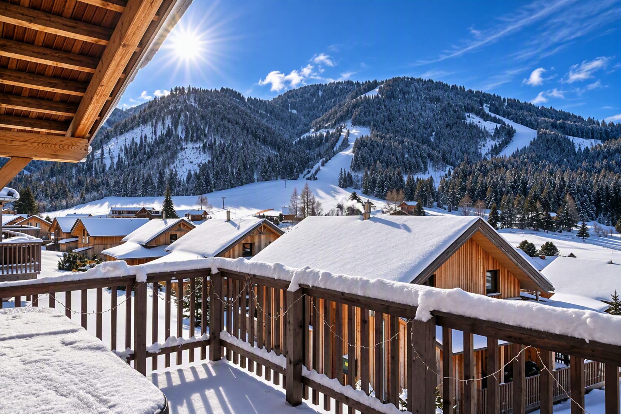 Chalet Hüttenzauber - Uitzicht winter