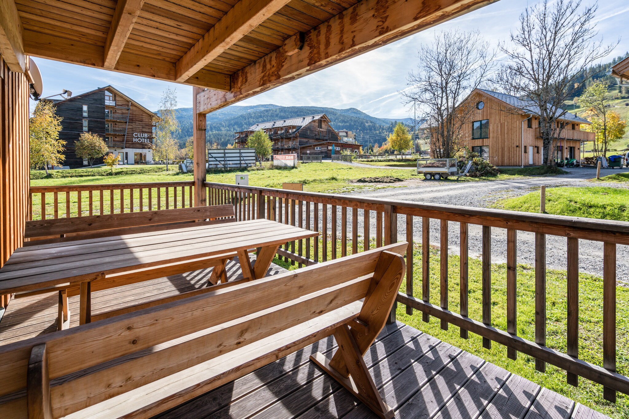 "Discover the charm of our exclusive chalet, perfectly designed for a cozy getaway. Spanning 70mÂ², this inviting holiday home accommodates up to 6 guests and is equipped with modern comforts and style. The chalet features two serene bedrooms with double beds and an additional bedroom with a bunk bed, making it ideal for families or small groups. The bathroom includes a shower and toilet, with a hairdryer provided for your convenience. 

 Located in the picturesque St. Georgen ob Murau, Murau-Murtal, Styria, our Kreischberg Chalets offer a prime location just steps from the Kreischberg valley station. Your stay also includes the Murau-Murtal GuestCard (summer), providing additional local benefits. Experience the perfect blend of comfort and convenience at our charming alpine retreat. 

Relax in the spacious living-dining area, complete with a cozy seating arrangement and a flat-screen TV for your entertainment. The open kitchen is fully equipped with all the essentials: a ceramic hob, oven, dishwasher, and a fridge with freezer compartment, along with cutlery, cookware, a toaster, kettle, and coffee machine. To help you settle in, a small starter set will be provided, including dishwasher tabs, dishwashing liquid, a sponge, garbage bags, cleaning supplies, and a tea towel. Enjoy the added luxury of an IR sauna, perfect for unwinding after a day of activities. Stay connected with free Wi-Fi and satellite TV, ensuring all your entertainment and communication needs are met.  "