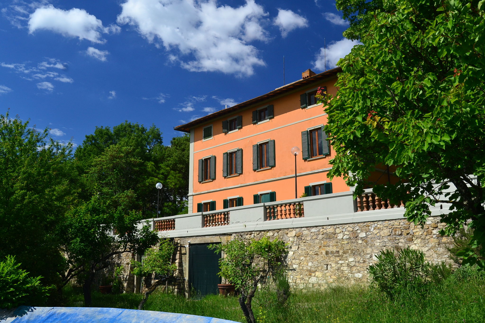 A part of a beautiful mansion with view of the Chianti Classico hills