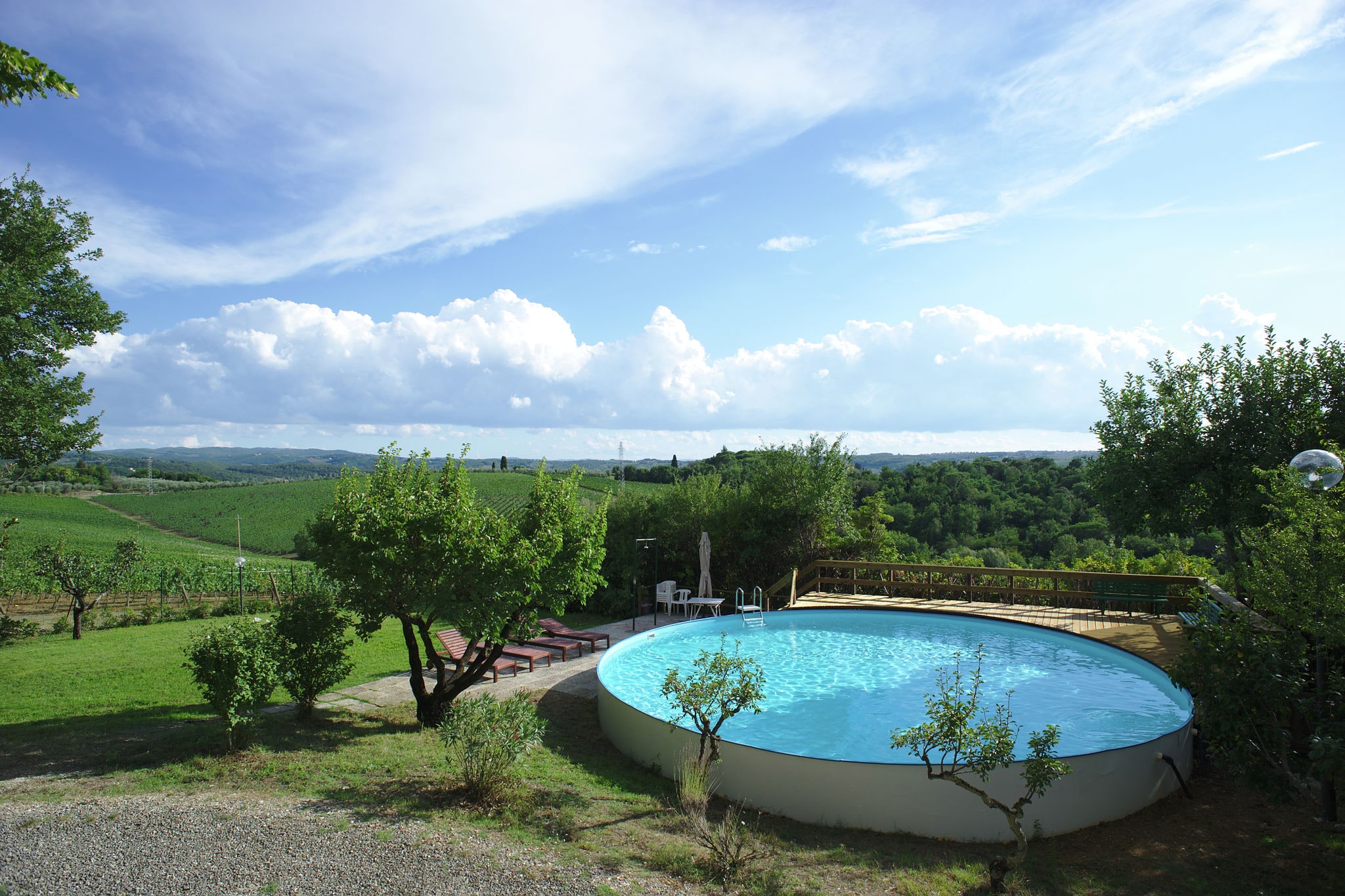 A part of a beautiful mansion with view of the Chianti Classico hills