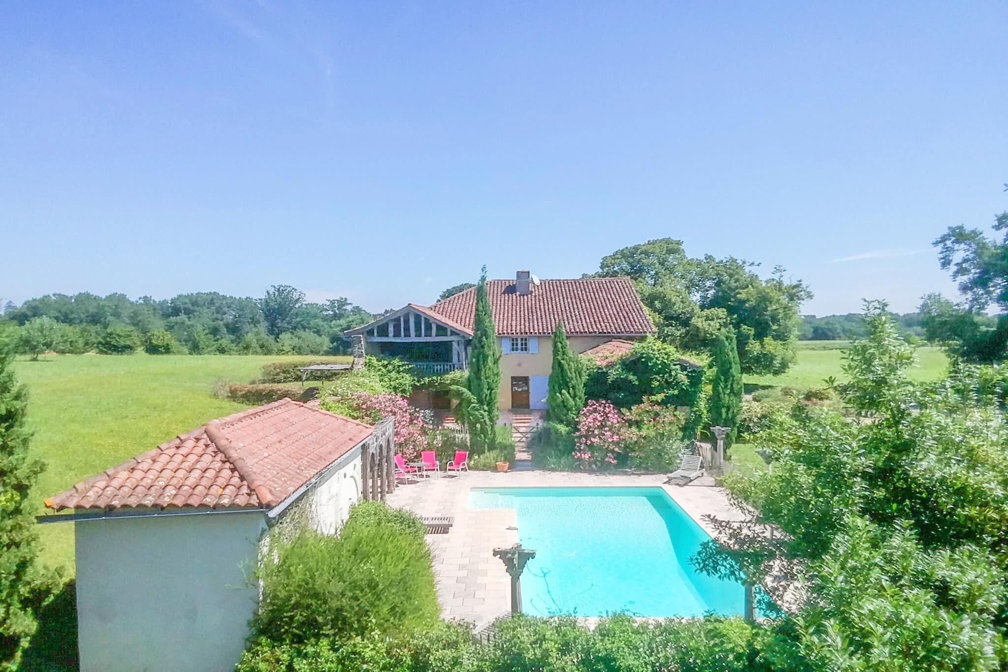 Villa Le Houga-Außenbereich Sommer