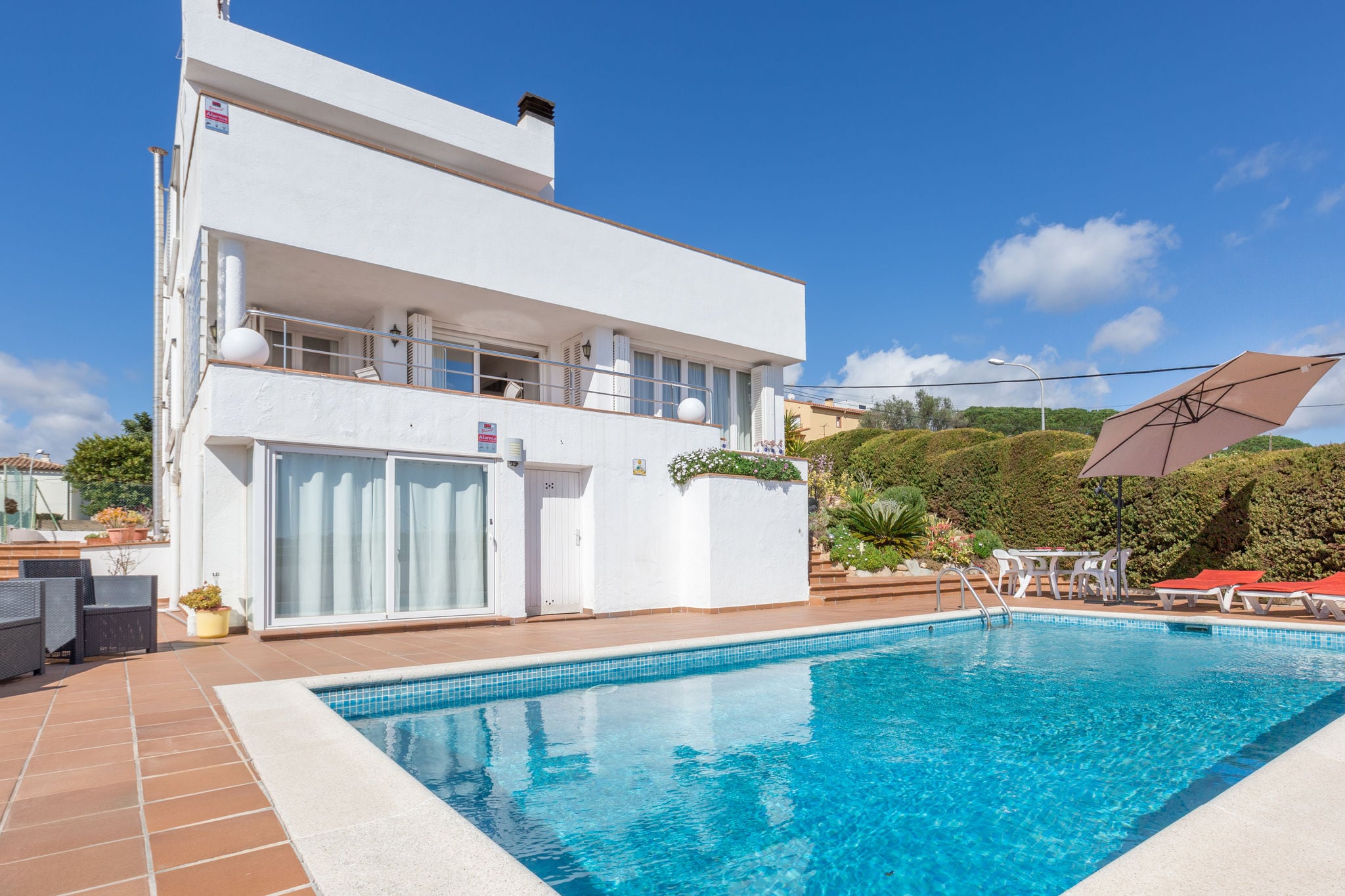 Spacious holiday villa with private swimming pool and various terraces in Blanes