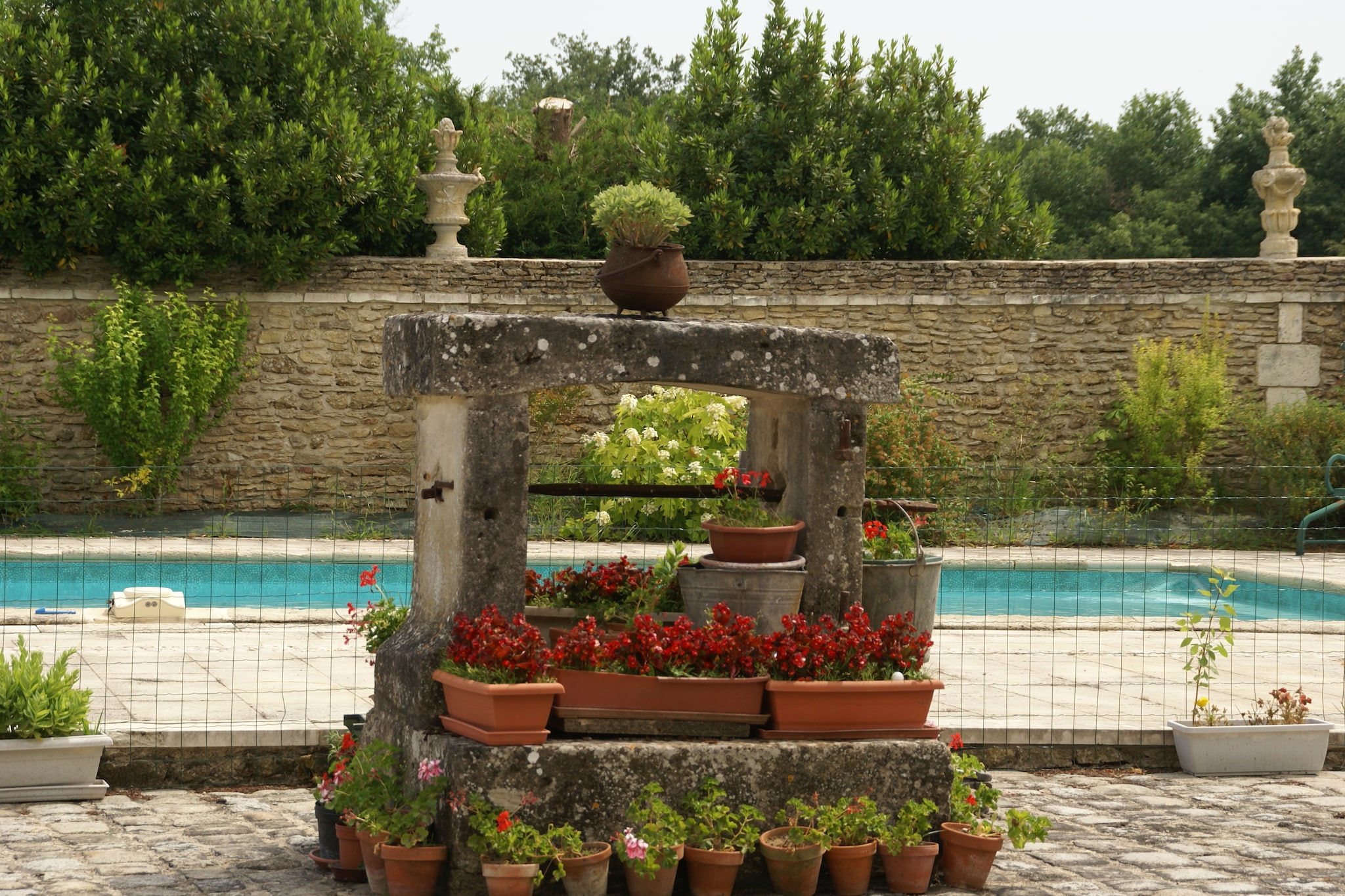 Manoir avec piscine privée-Tuinen zomer