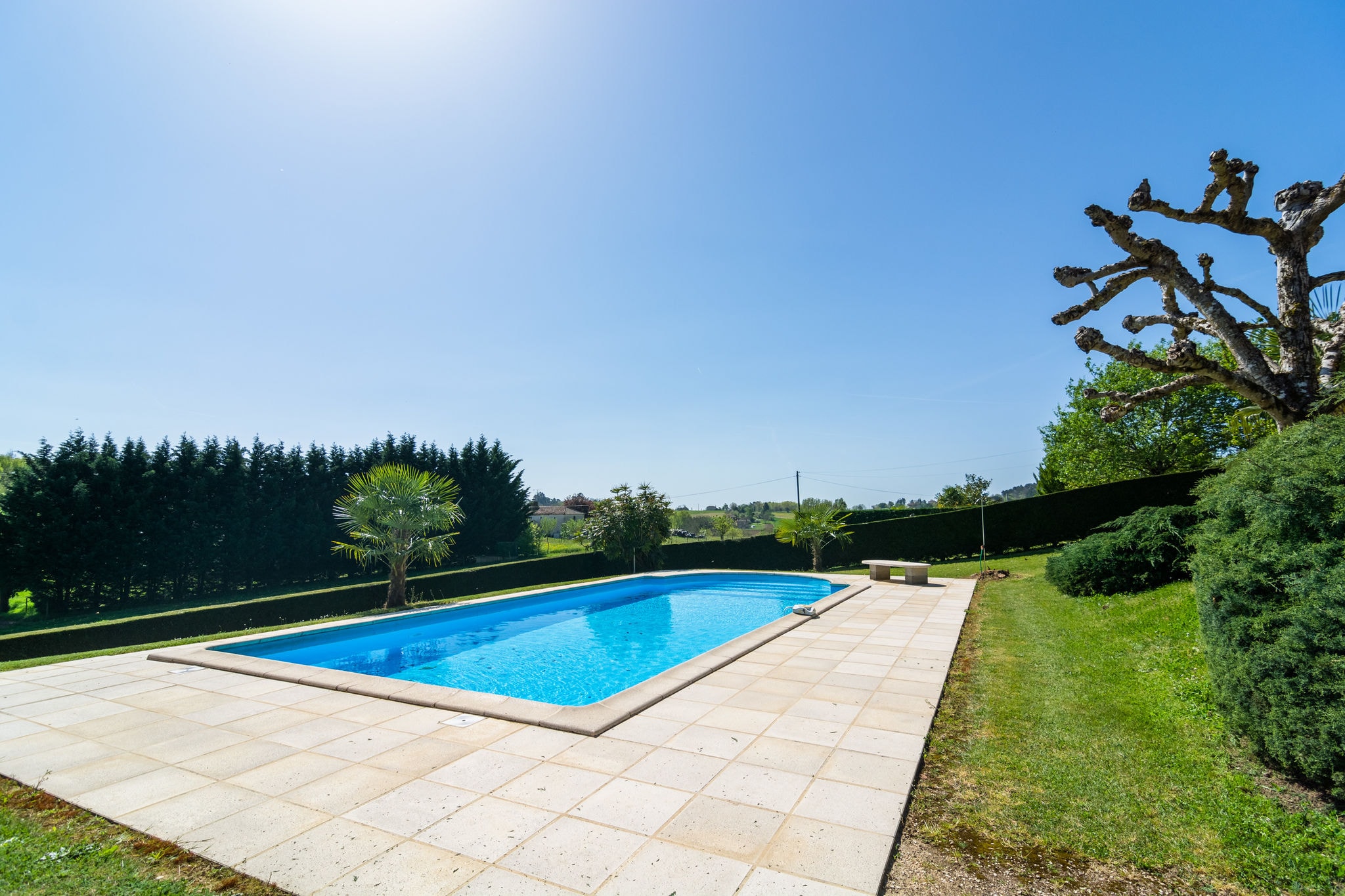 Panoramic views of nature near Loubejac at beautifully situated holiday home.