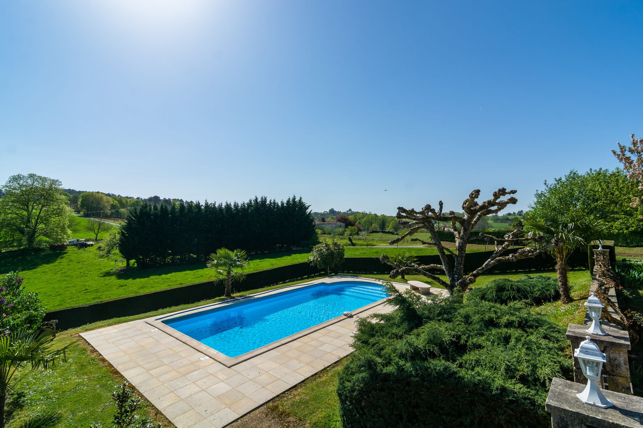 Panoramic views of nature near Loubejac at beautifully situated holiday home.