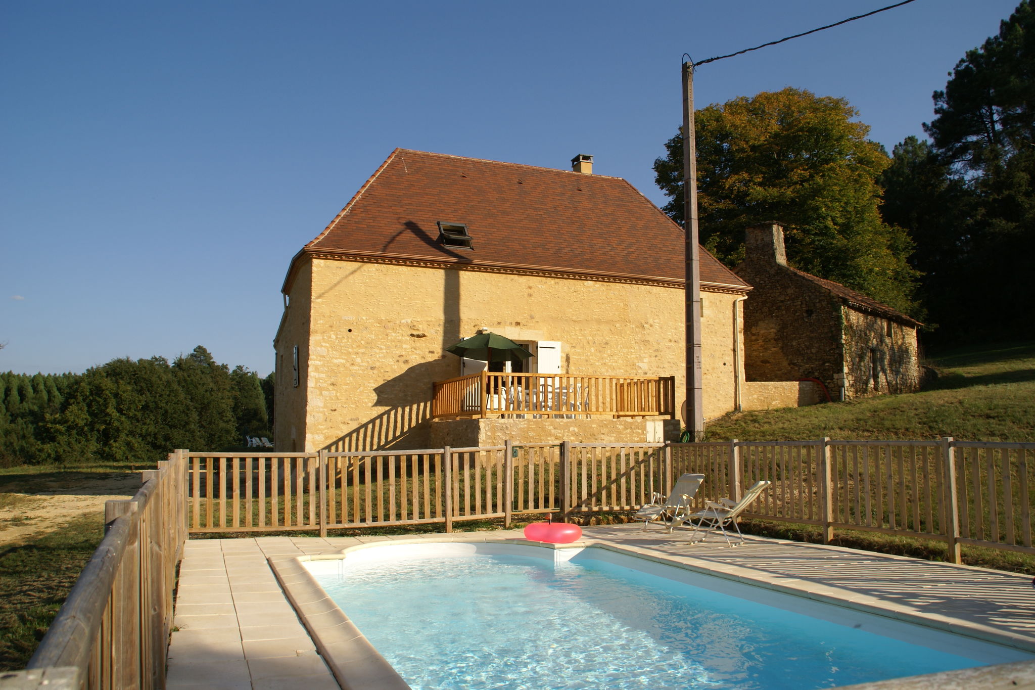 Authentic home with private swimming pool in beautiful and quiet surroundings.