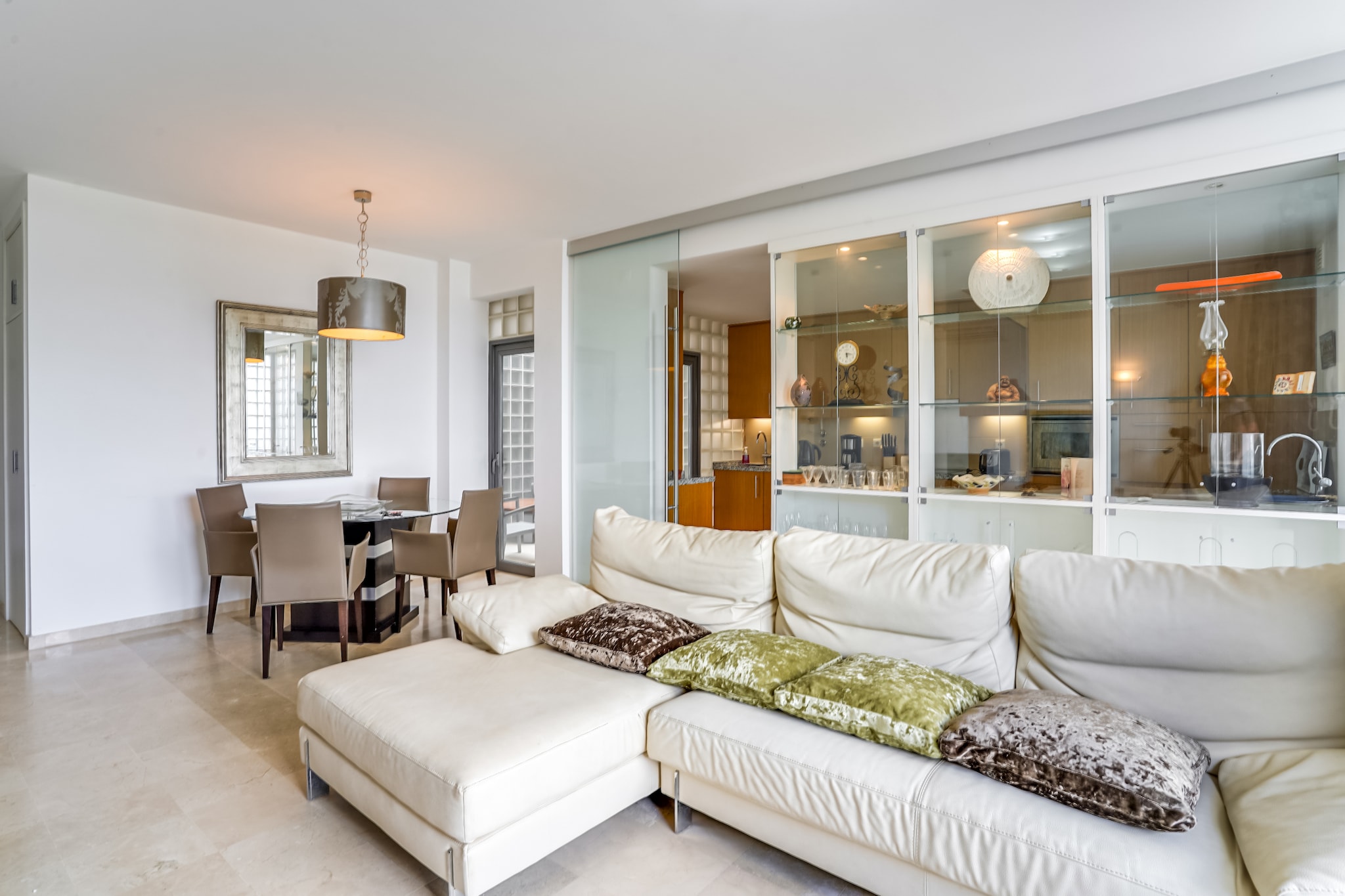 Ground floor: (Living room(TV(International television channels, No Dutch television channels), stereo unit), Kitchen(cooker, coffee machine, oven, microwave, dishwasher, fridge-freezer), bedroom(double bed), Bedroom with bathroom(2x single bed, bathtub with shower, toilet), bathroom(bathtub with shower, toilet), washing machine, terrace(private), garden furniture, BBQ)\n\nshower(outside), air conditioning, terrace(shared with other guests), parking, swimming pool(shared with other guests, including separate childrenâ€™s swimming pool (depth 50cm), 14 x  6 m., opened from Jan upto and including Dec)